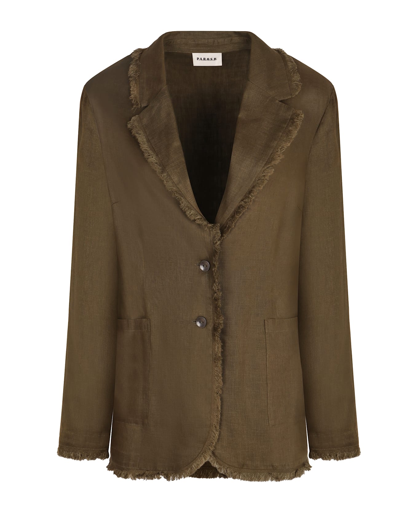 Parosh Beach Linen Jacket - green