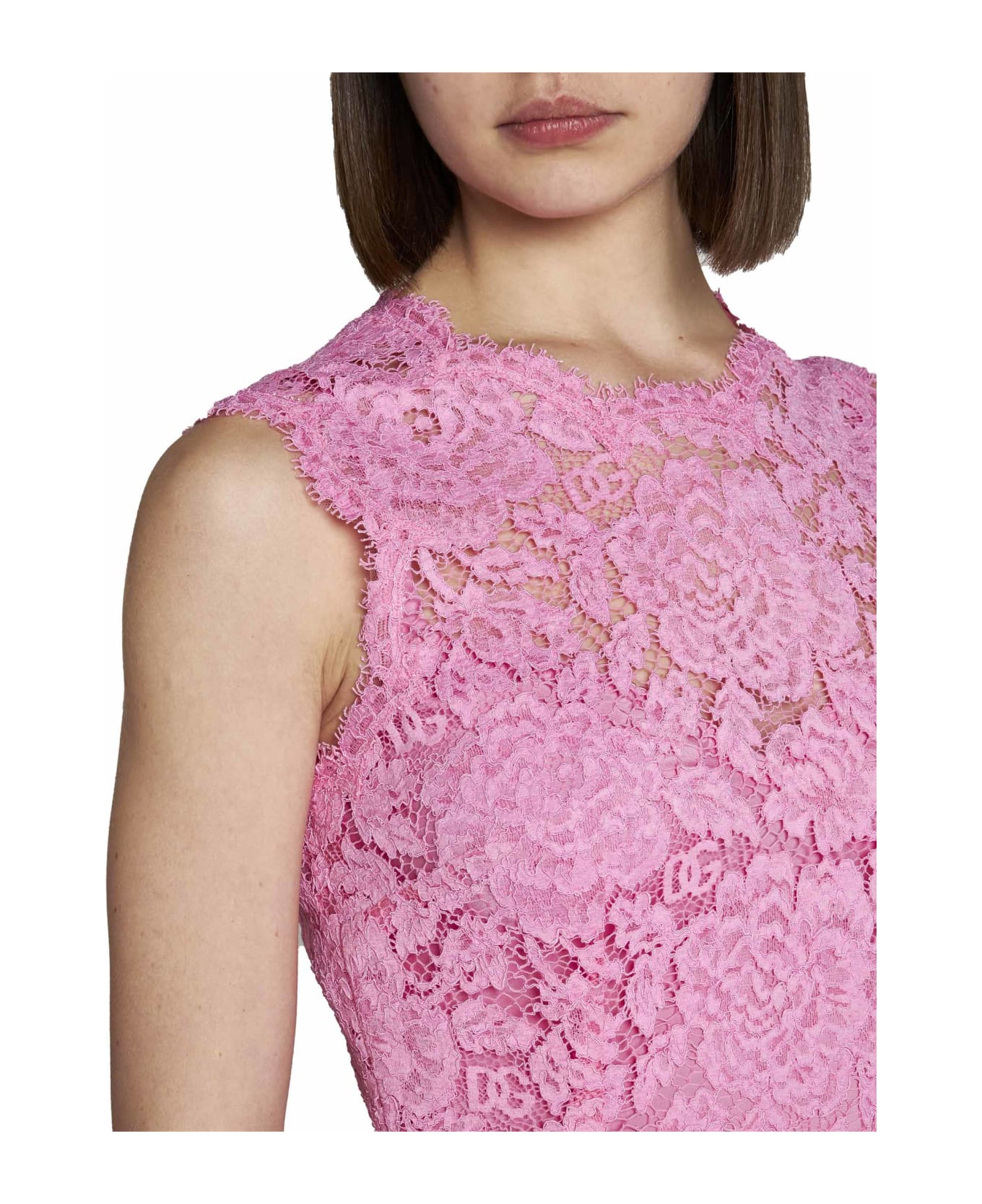 Dolce & Gabbana Lace Dress - Pink