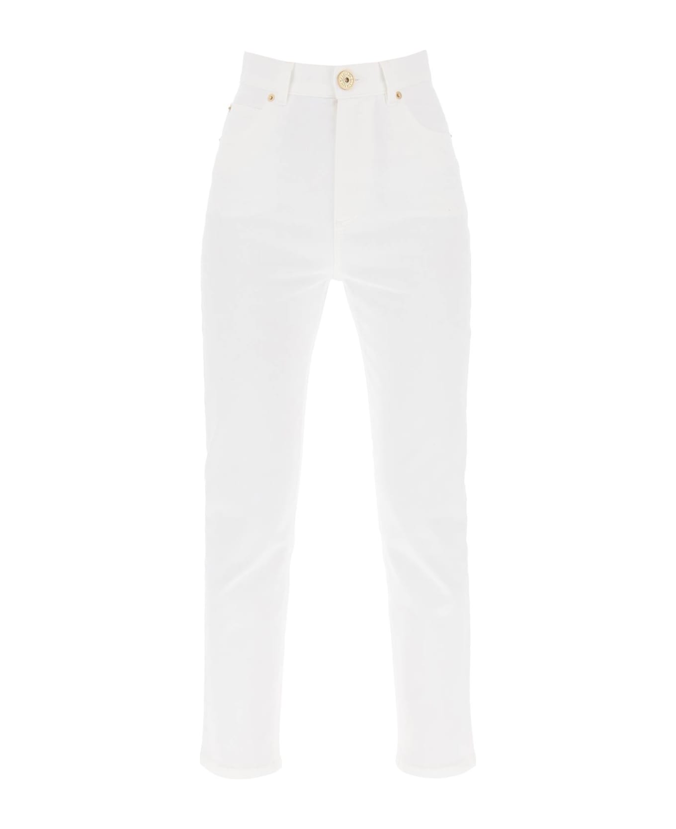 Balmain High-waisted Slim Jeans - BLANC (White)