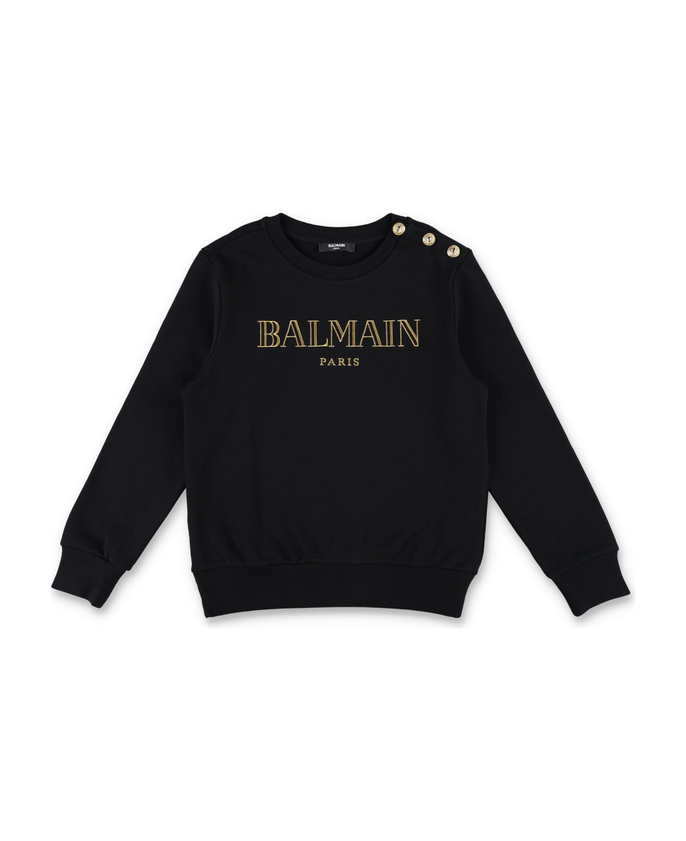 Balmain Kid - Logo Sweatshirt - BLACK/GOLD