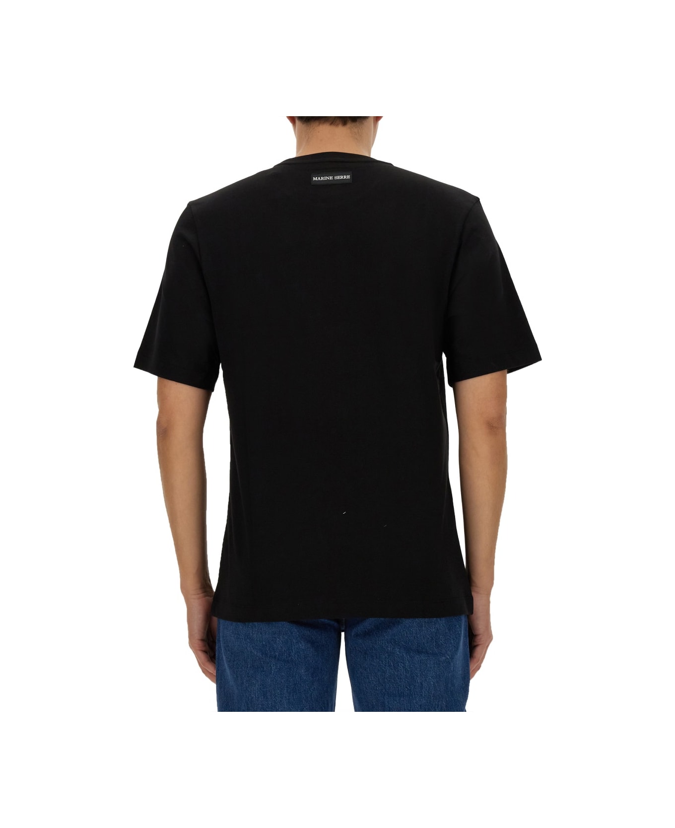 Marine Serre Cotton T-shirt - BLACK