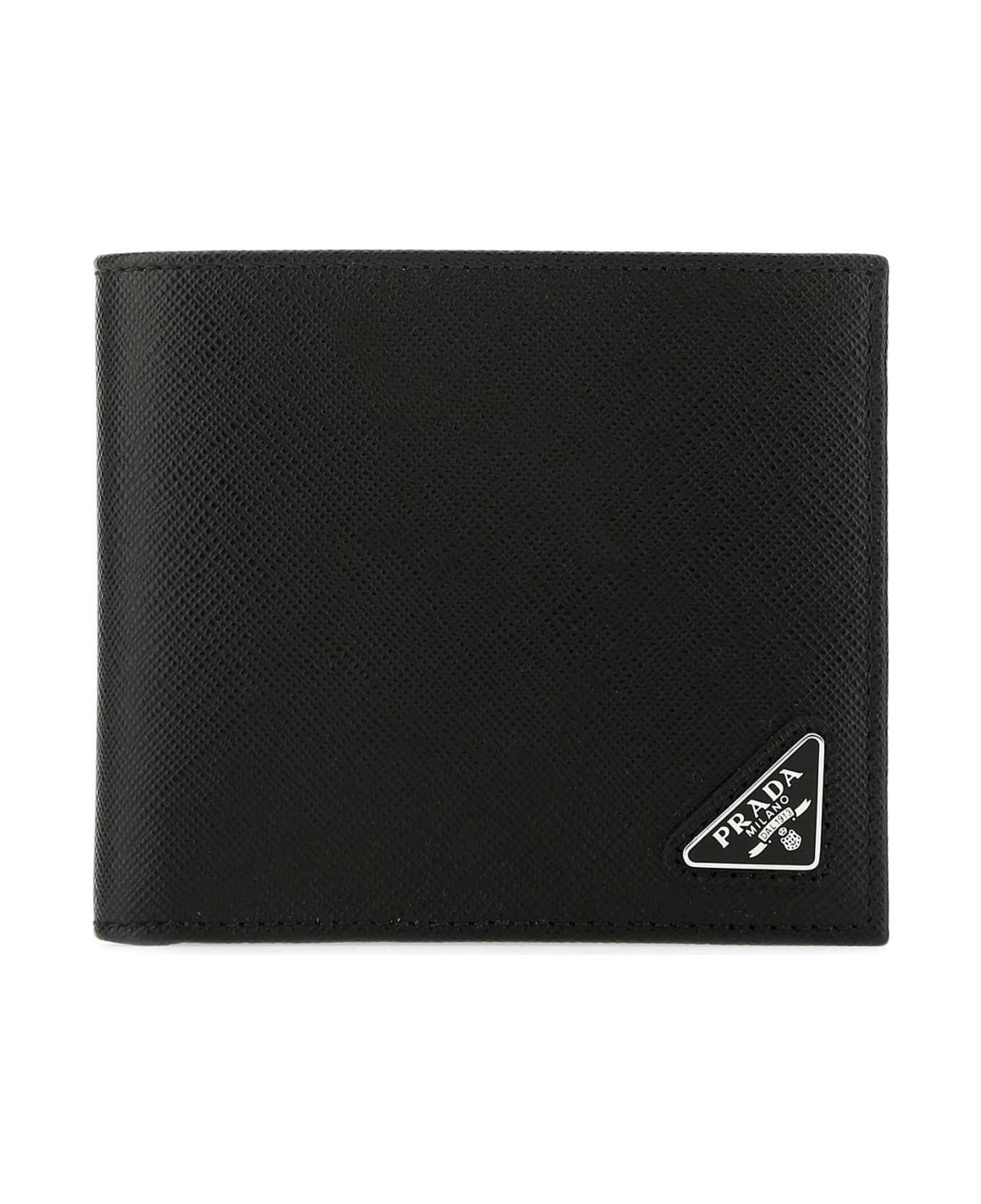 Prada Black Leather Wallet - F0002