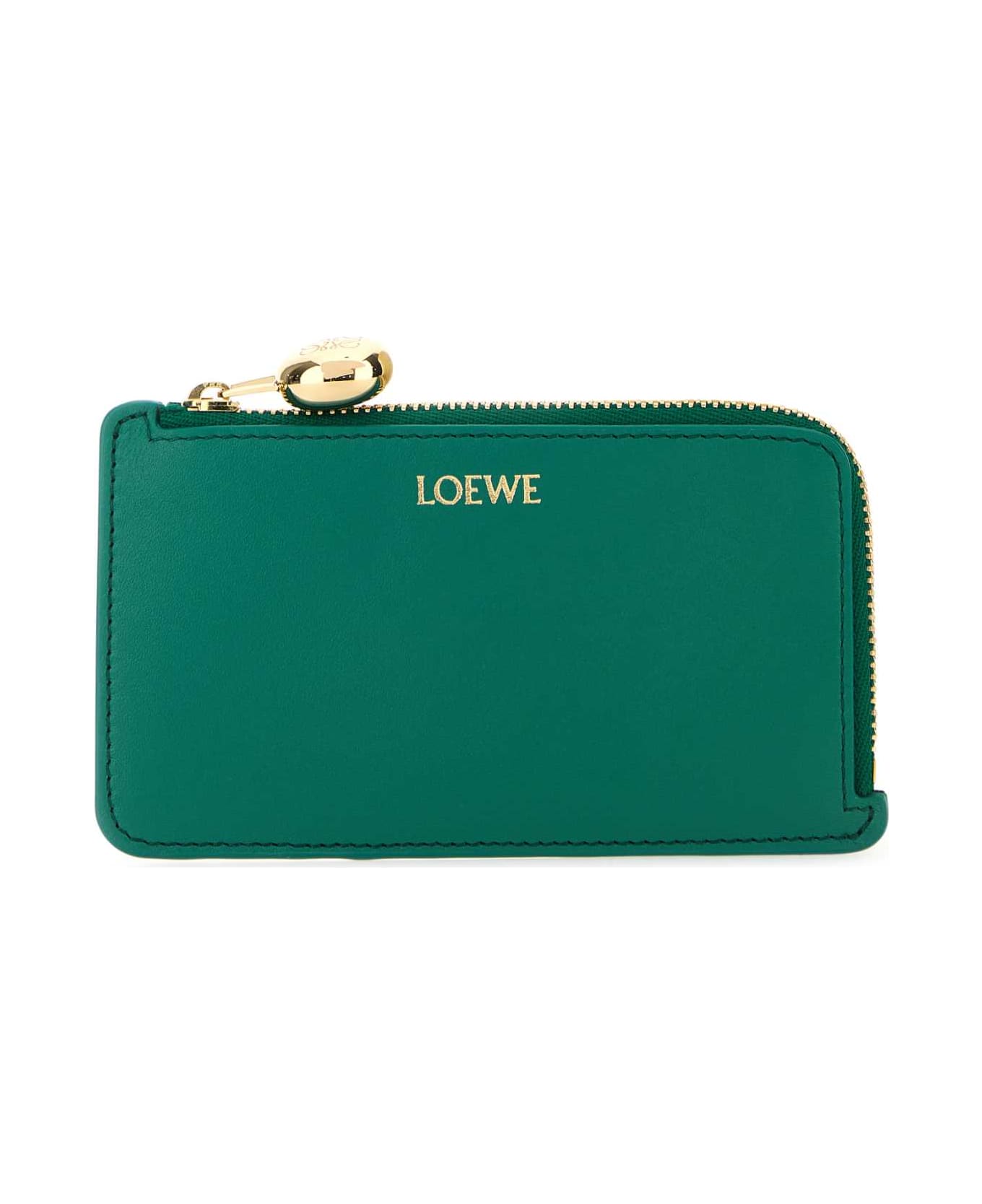 Loewe Emerald Green Leather Card Holder - EMERALDGREEN