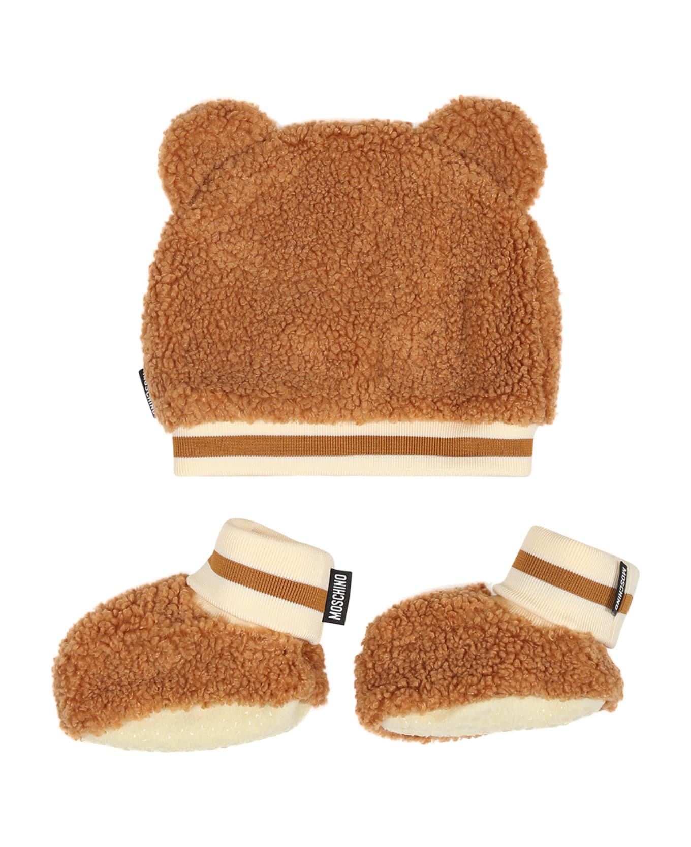 Moschino Brown Set For Babykids With Teddy Bear - Brown