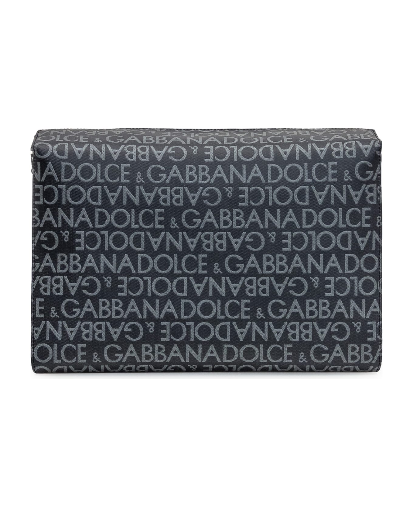 Dolce & Gabbana Jacquard Shoulder Bag - NERO GRIGIO