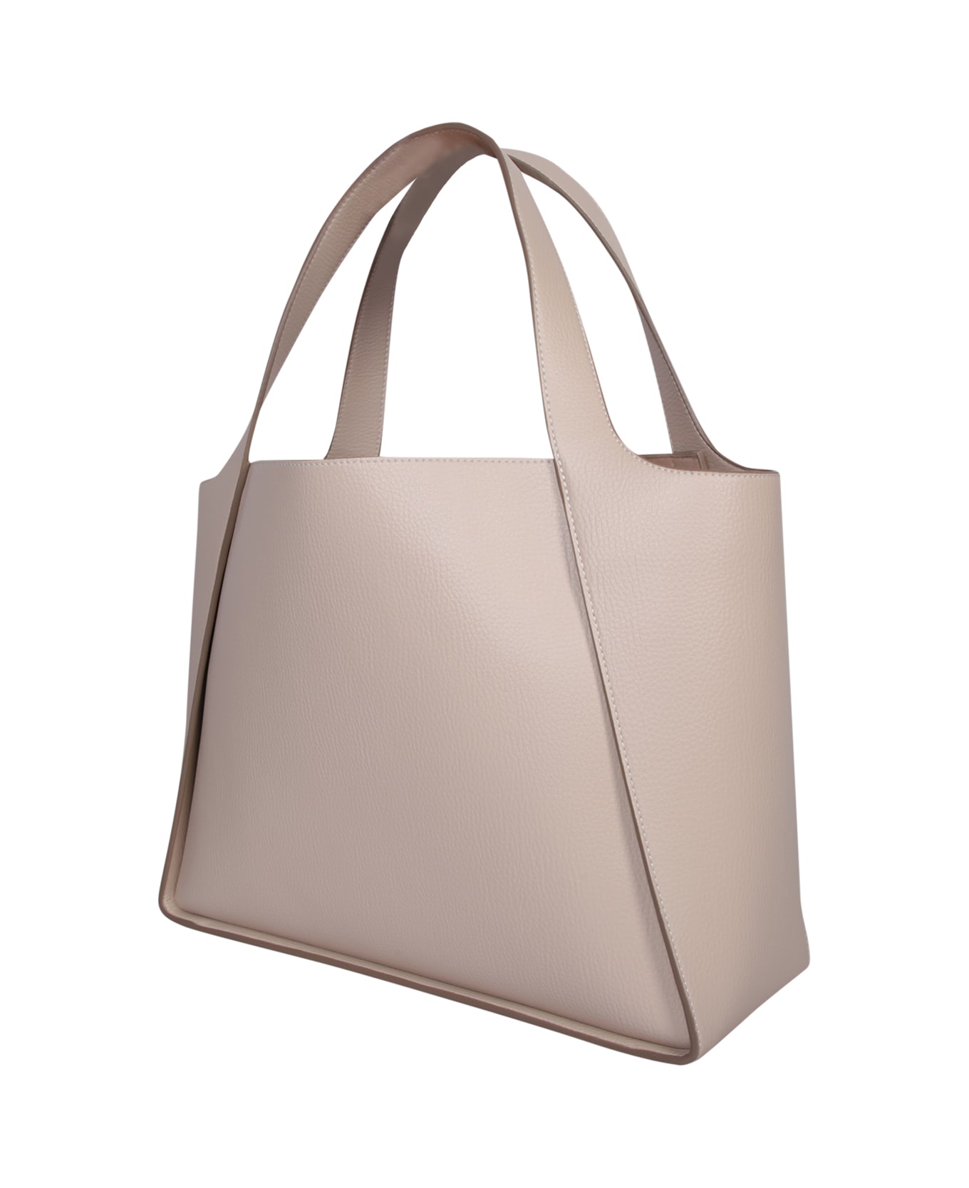 Stella McCartney Logo Studded Open-top Tote Bag - White