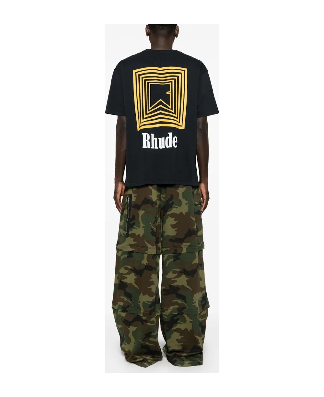 Rhude T-shirts And Polos Blue - Black