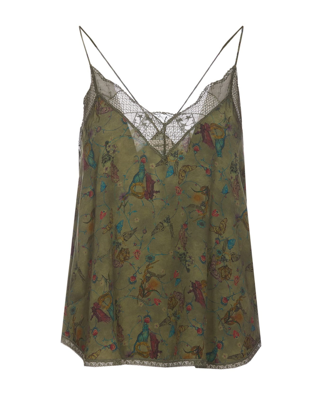 Zadig & Voltaire Christy Soft Holly Top - Green キャミソール