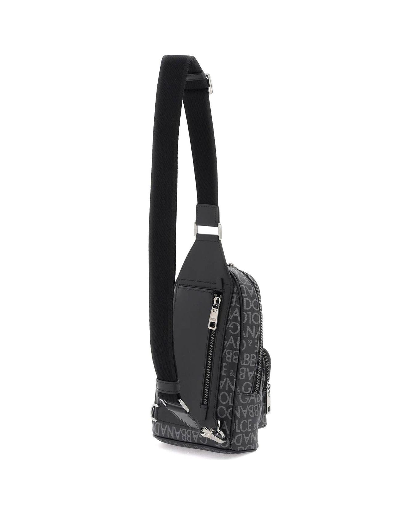 Dolce & Gabbana Logo Plaque Zipped Belt Bag - Nero
