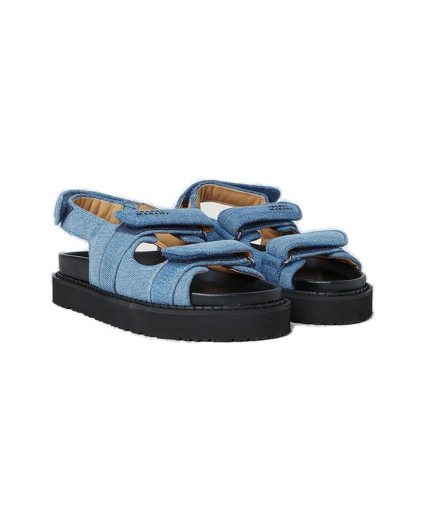 Isabel Marant Touch-strap Open-toe Denim Sandals - BLUE サンダル