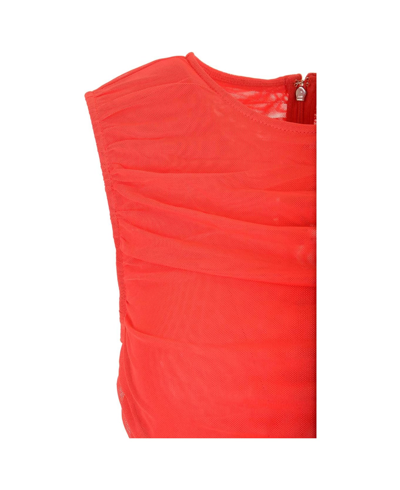 Rotate by Birger Christensen Red Midi Dress With Ruffles - Red