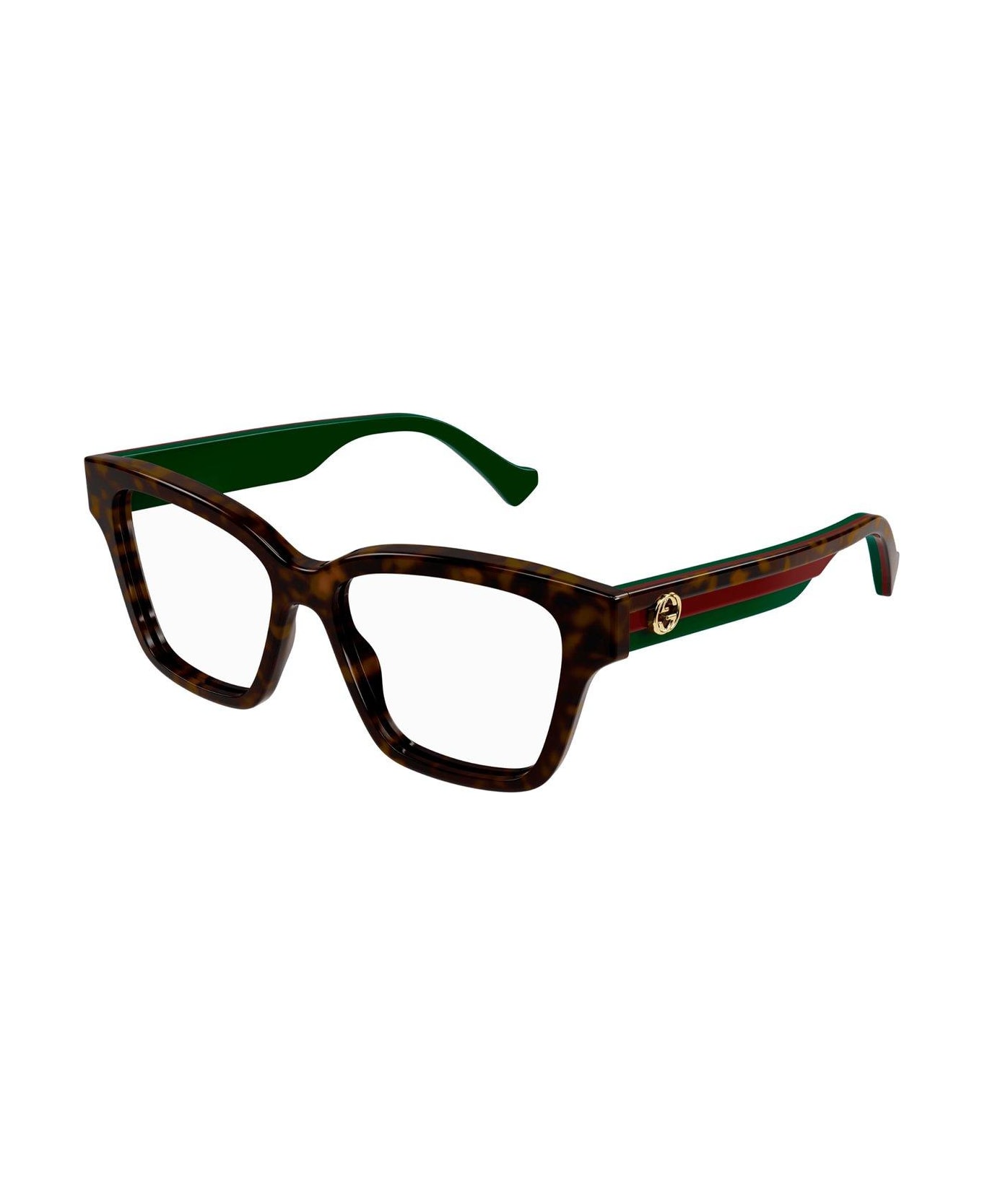 Gucci Eyewear Rectangle Frame Glasses - 006 havana havana transpa