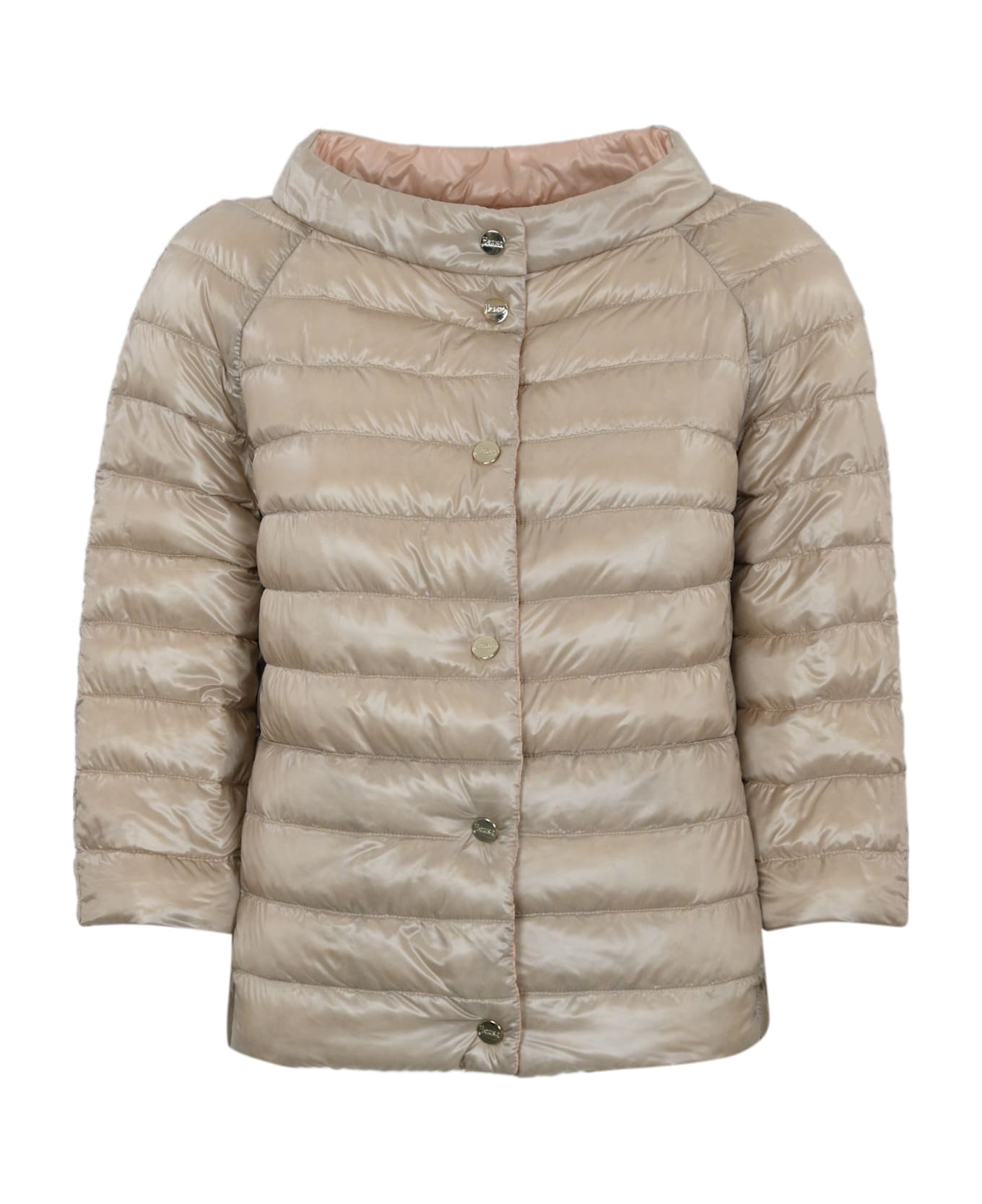 Herno Reversible Down Jacket - Rosa/beige