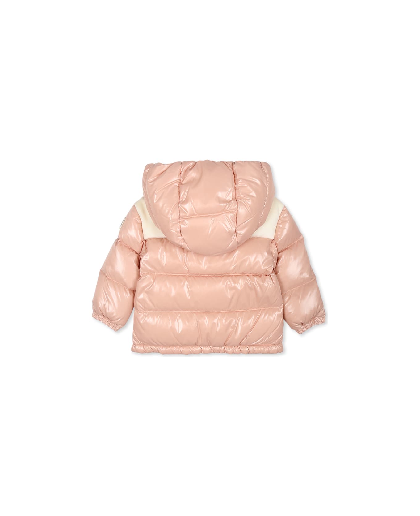 Moncler Pink Lakisha Down Jacket For Baby Girl With Logo - Pink