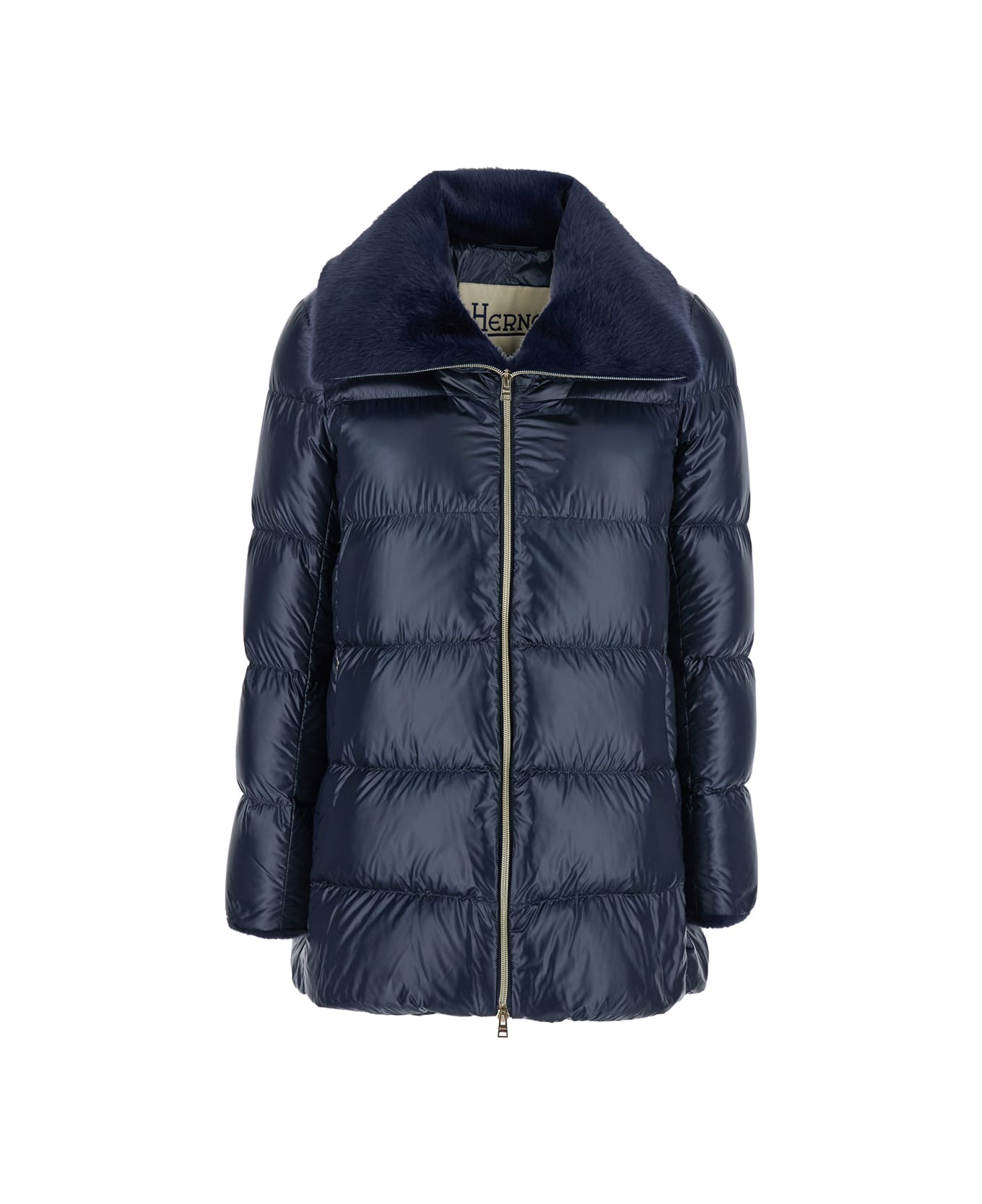 Herno Long Puffer Jacket - Blu