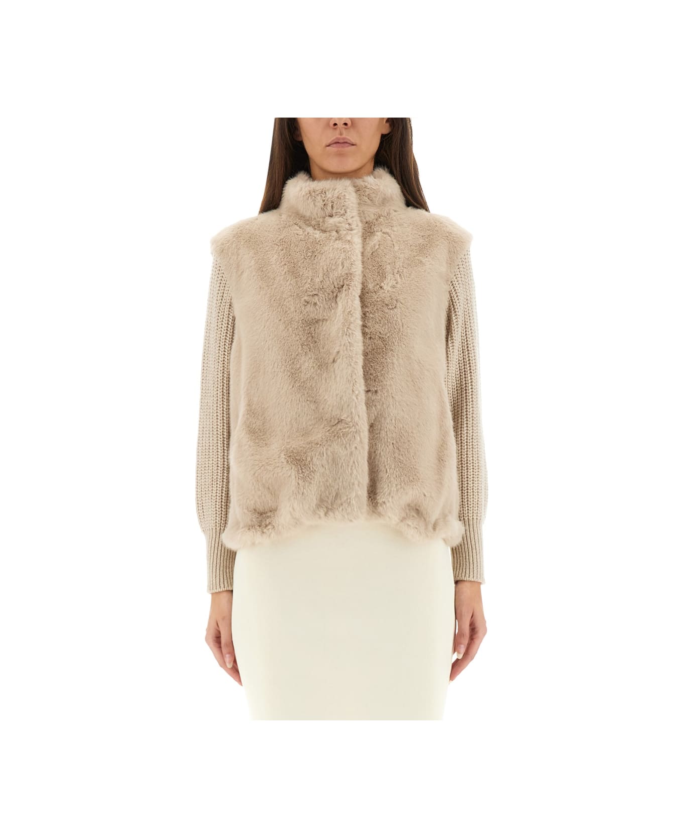 Herno Faux Mink Fur Resort Jacket - PINK