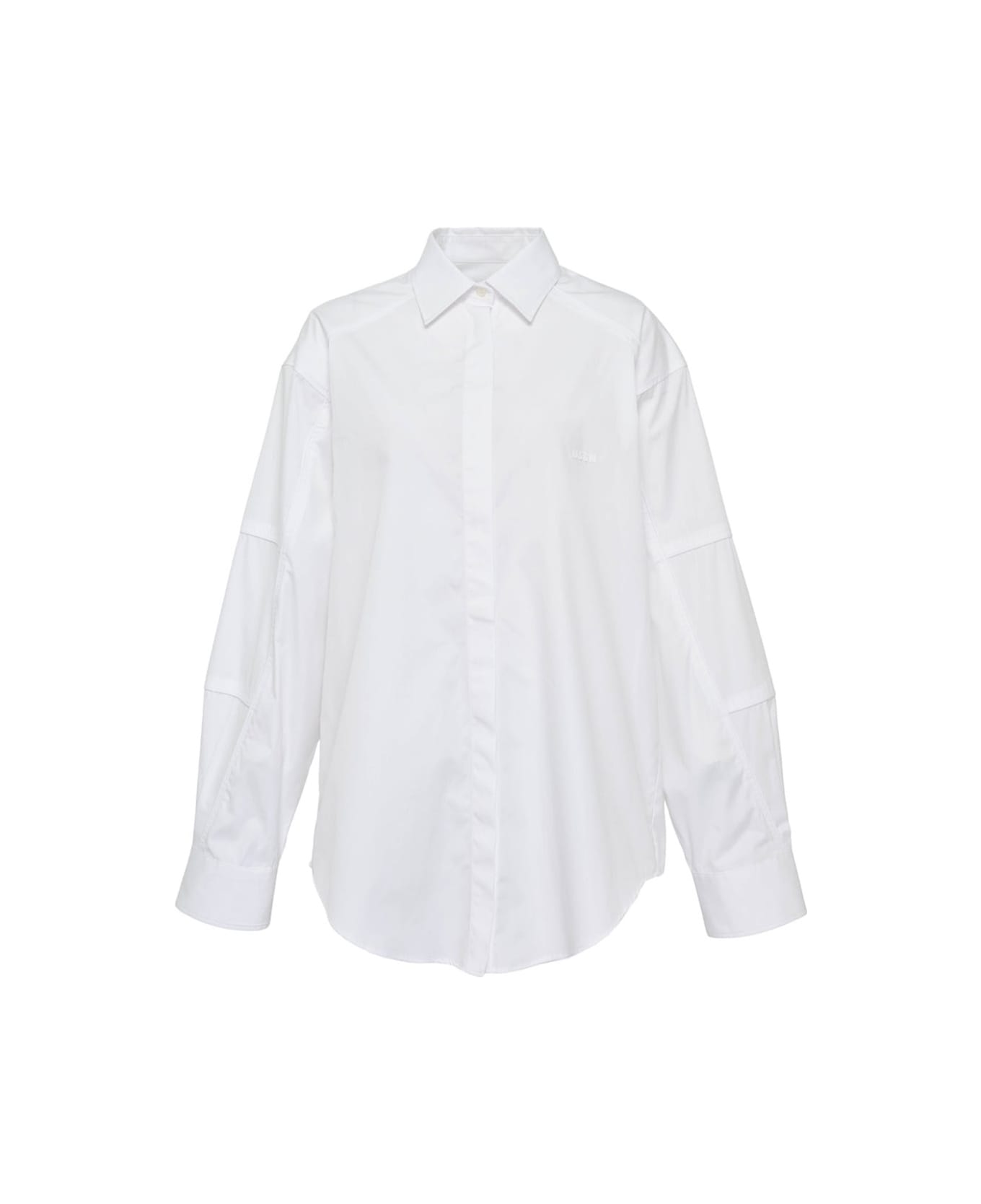 MSGM Shirt With Logo - WHITE