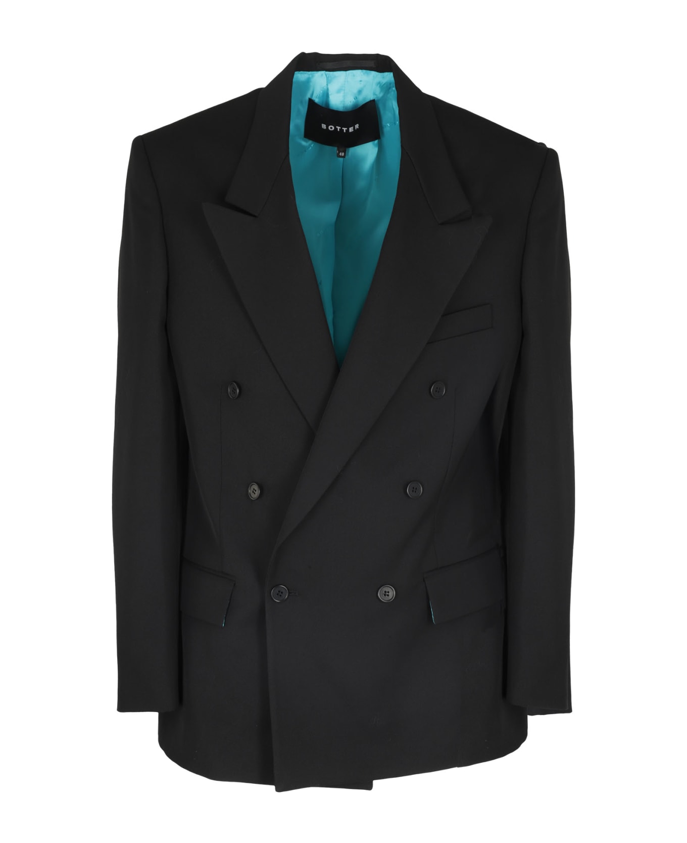 Botter Double Breasted Classic Blazer - Wool Suit Black