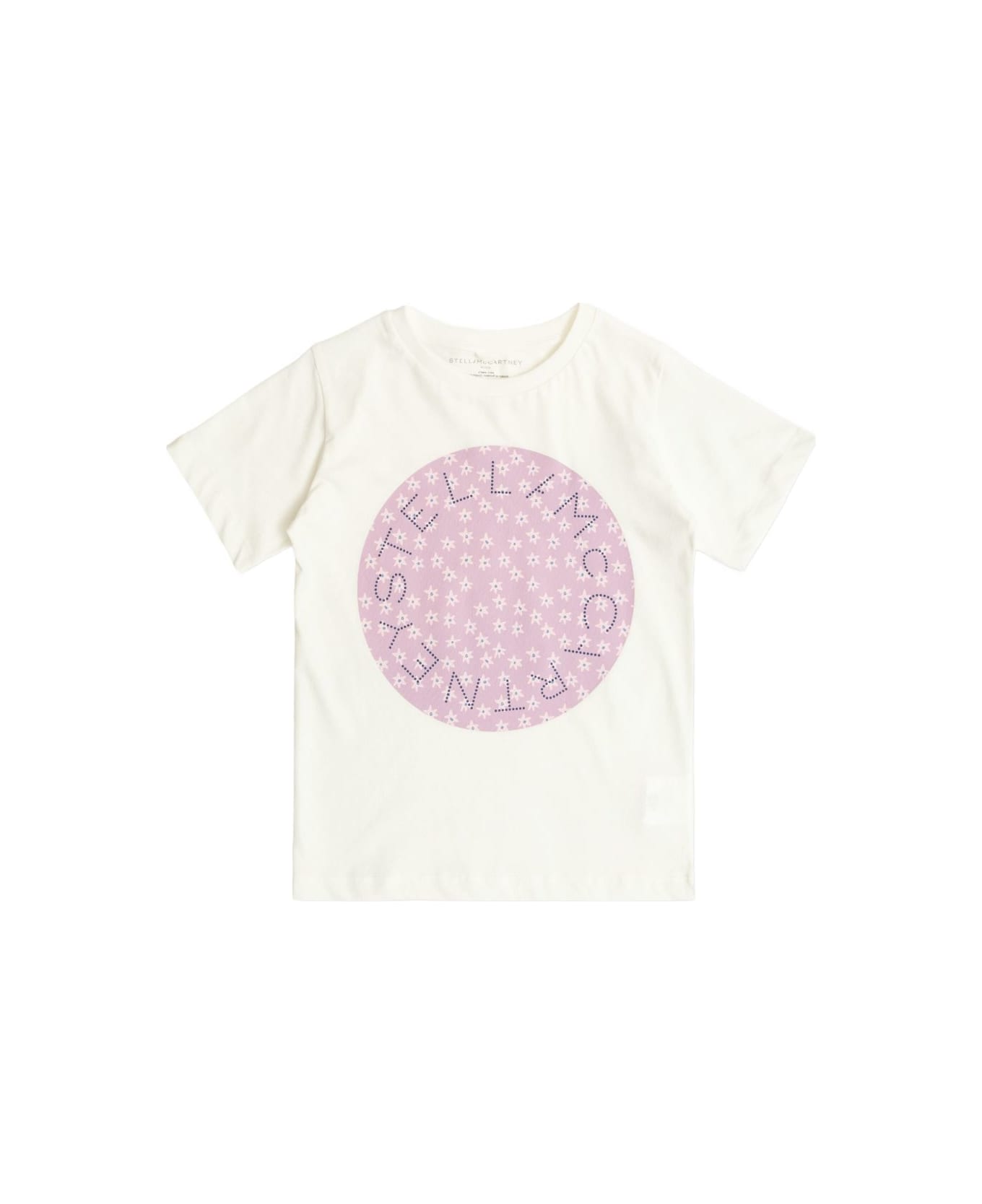 Stella McCartney Kids T-shirt With Floral Logo - White