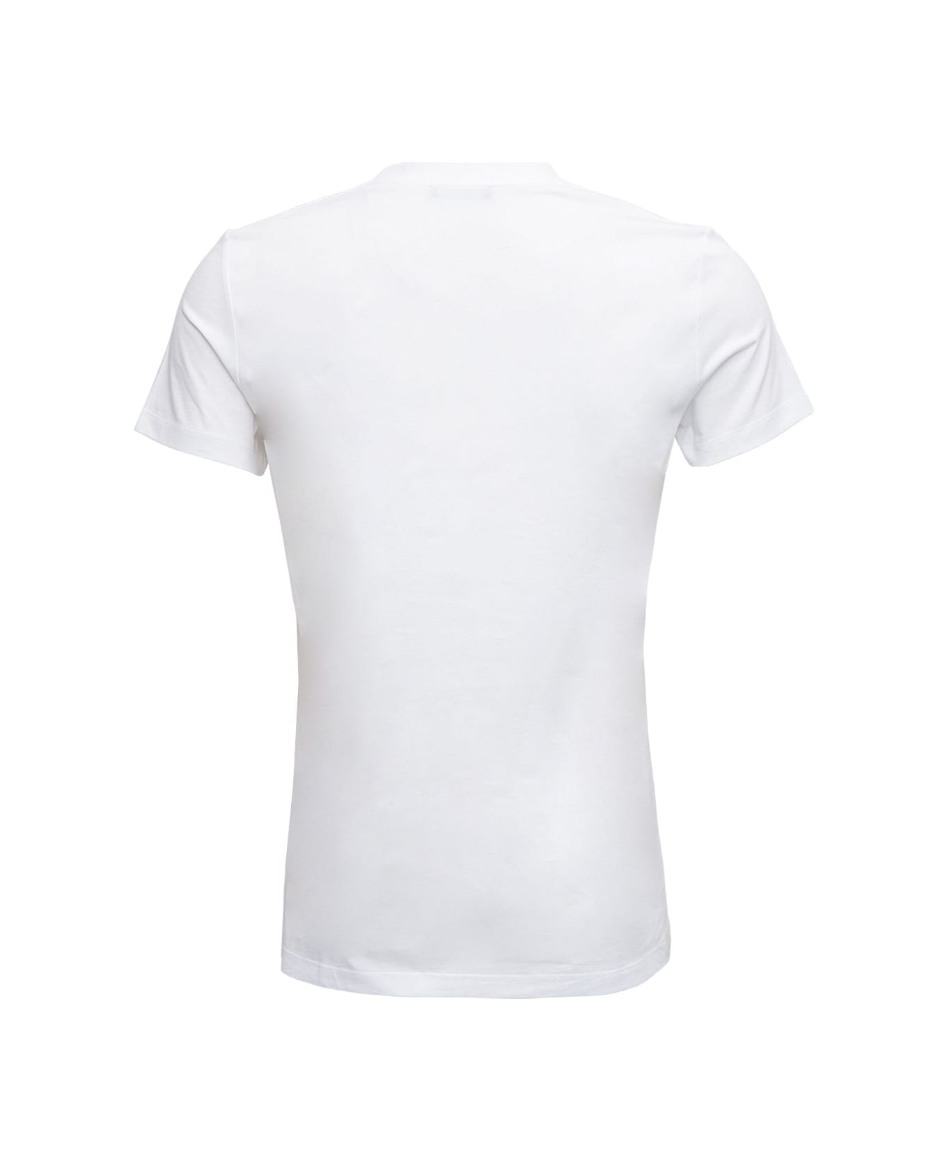 Balmain White Jersey T-shirt With Contrasting Logo Print To The Front top Balmain Man - White