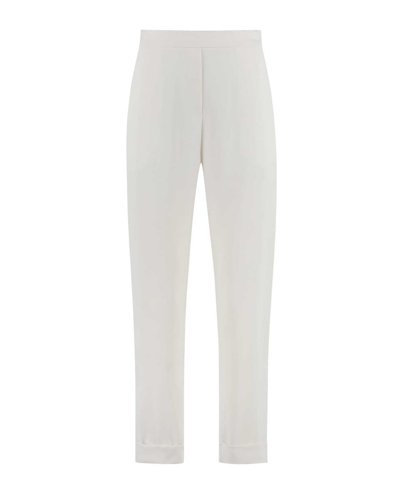 Parosh High-waist Crêpe Trousers - White