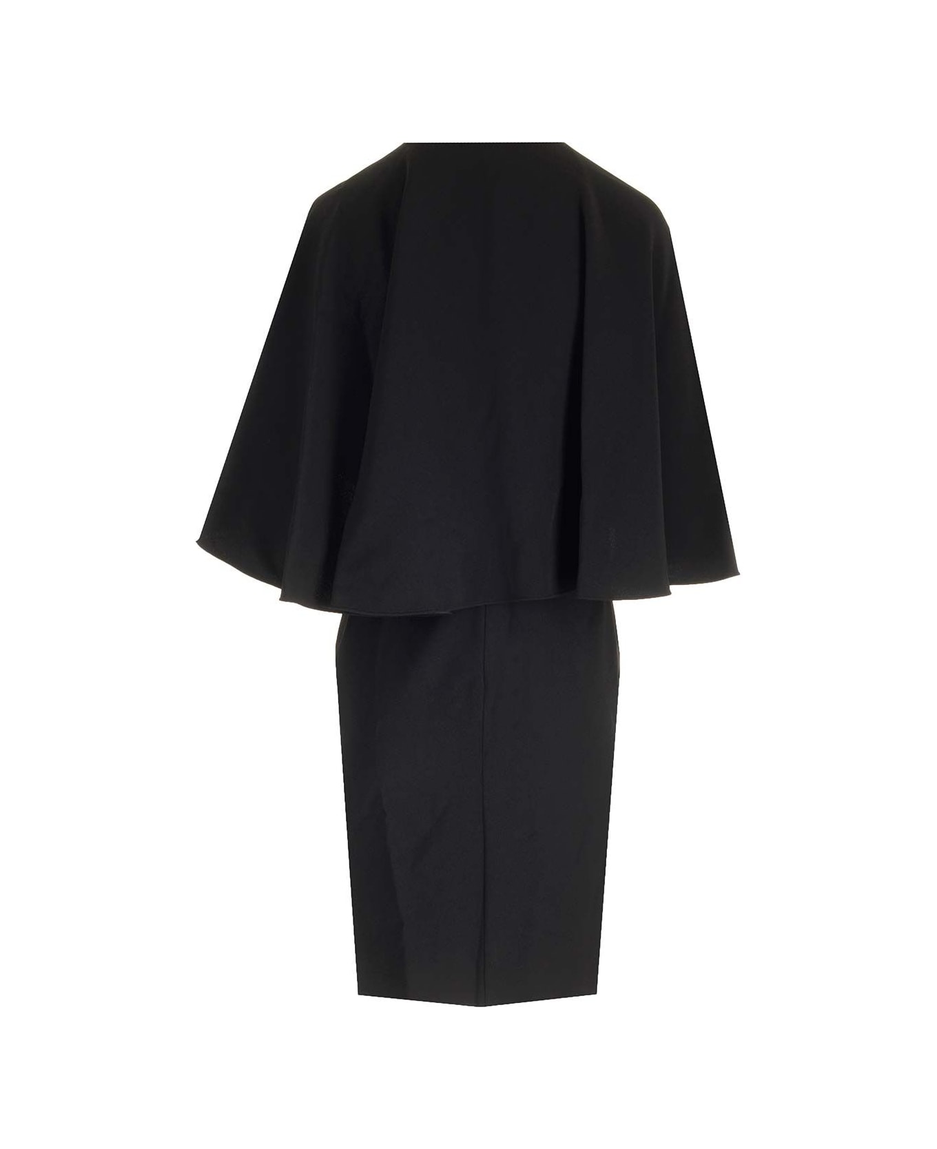 Chloé Cape Sleeves Mini Dress - Black