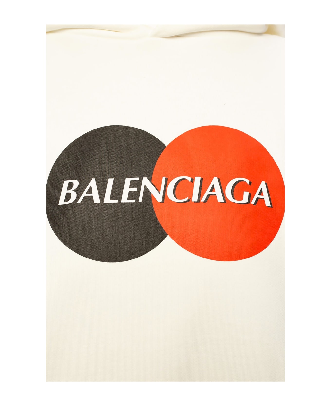 Balenciaga Logo Hooded Sweatshirt - White