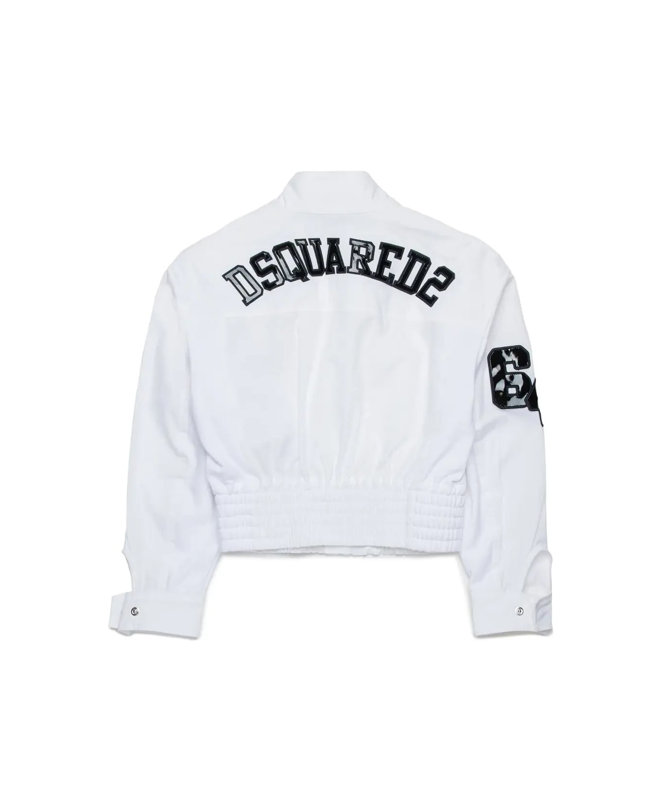 Dsquared2 White Jacket With Print On Back - White