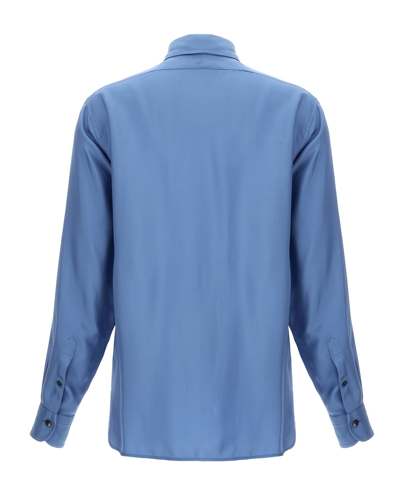 Tom Ford Pleated Plastron Shirt - Light Blue