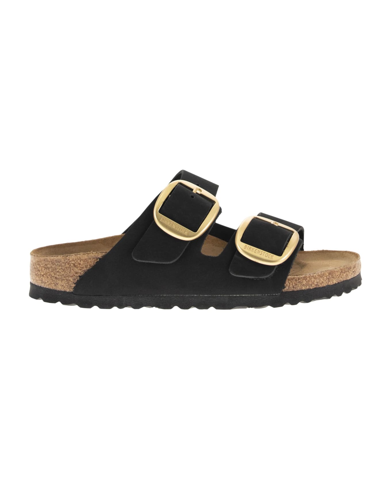 Birkenstock Arizona - Leather Slipper With Large Buckle - Black