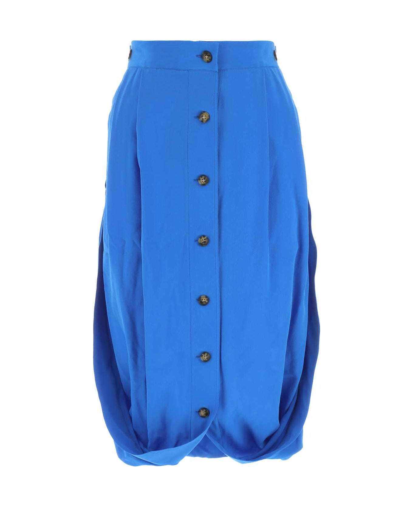 Quira Light-blue Crepe Flip It Up Skirt - Q0065