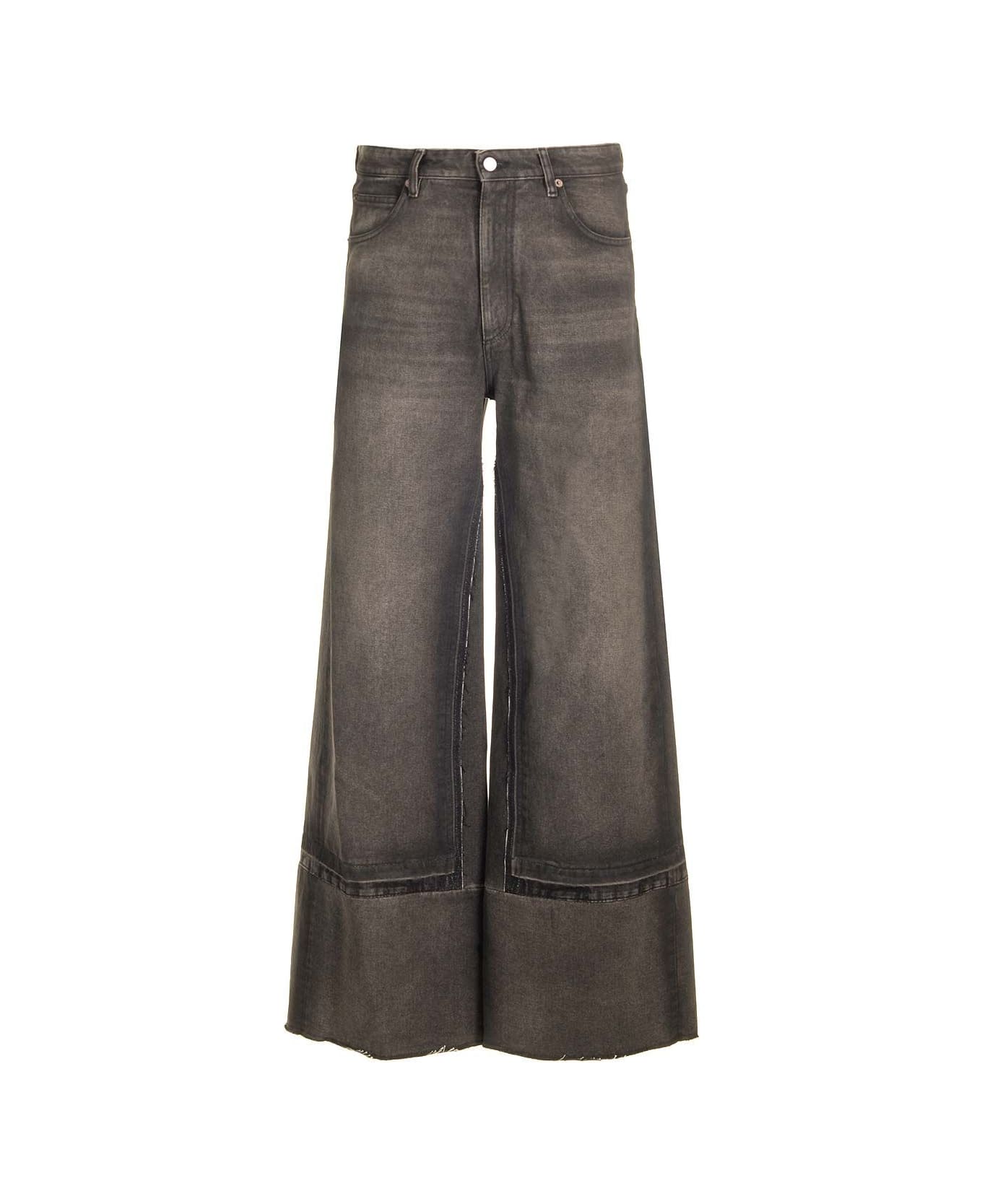 MM6 Maison Margiela 5-pocket, Wide-leg Grey Jeans - Grey