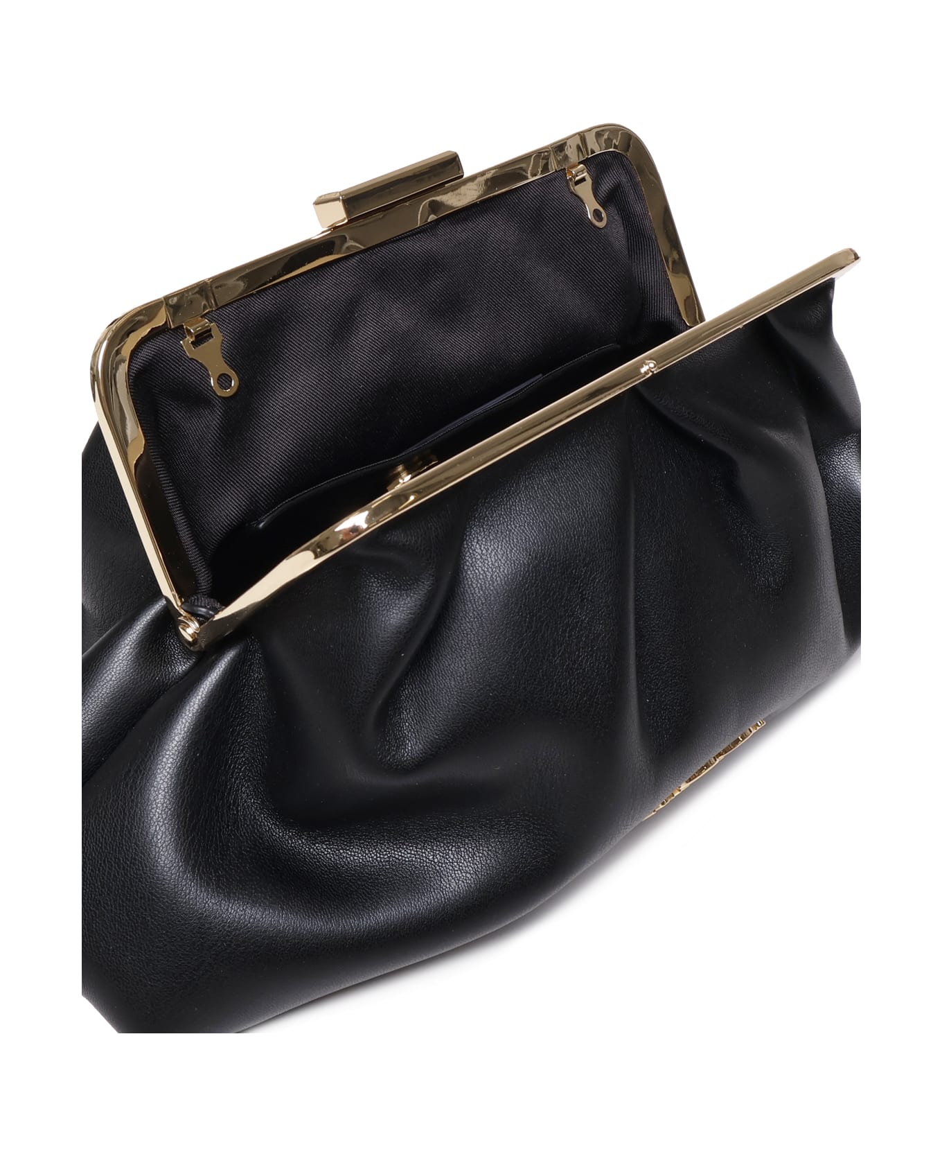 Love Moschino Shoulder Bag With Logo Plaque - Black