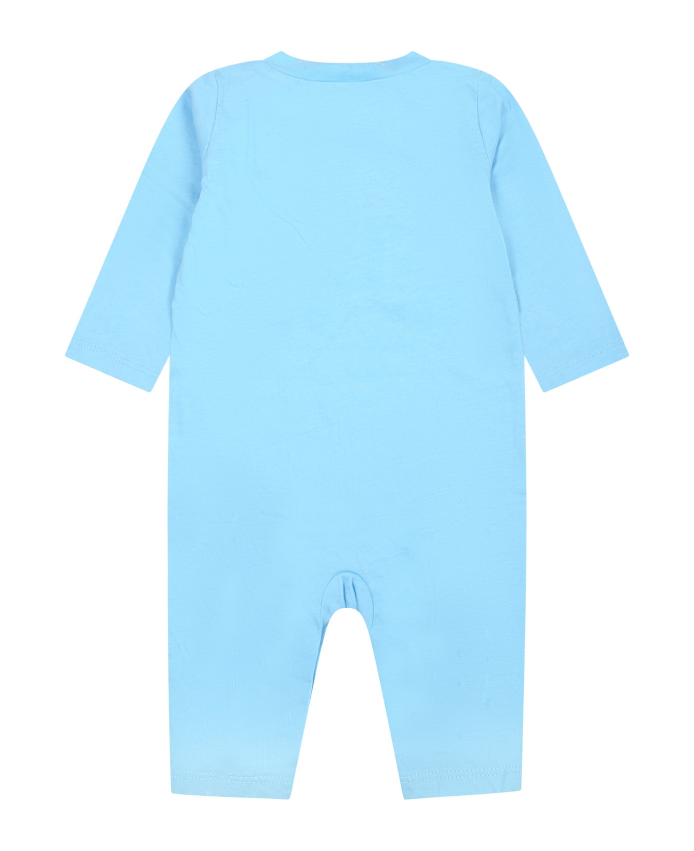 Nike Light Blue Babygrow For Baby Boy With Swoosh - Light Blue ボディスーツ＆セットアップ