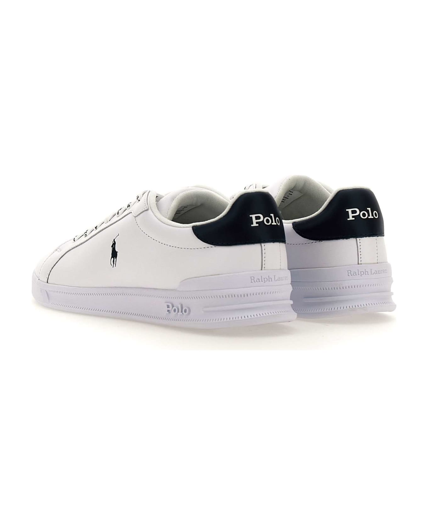 Polo Ralph Lauren "heritage Court Ii" Leather Sneakers - WHITE