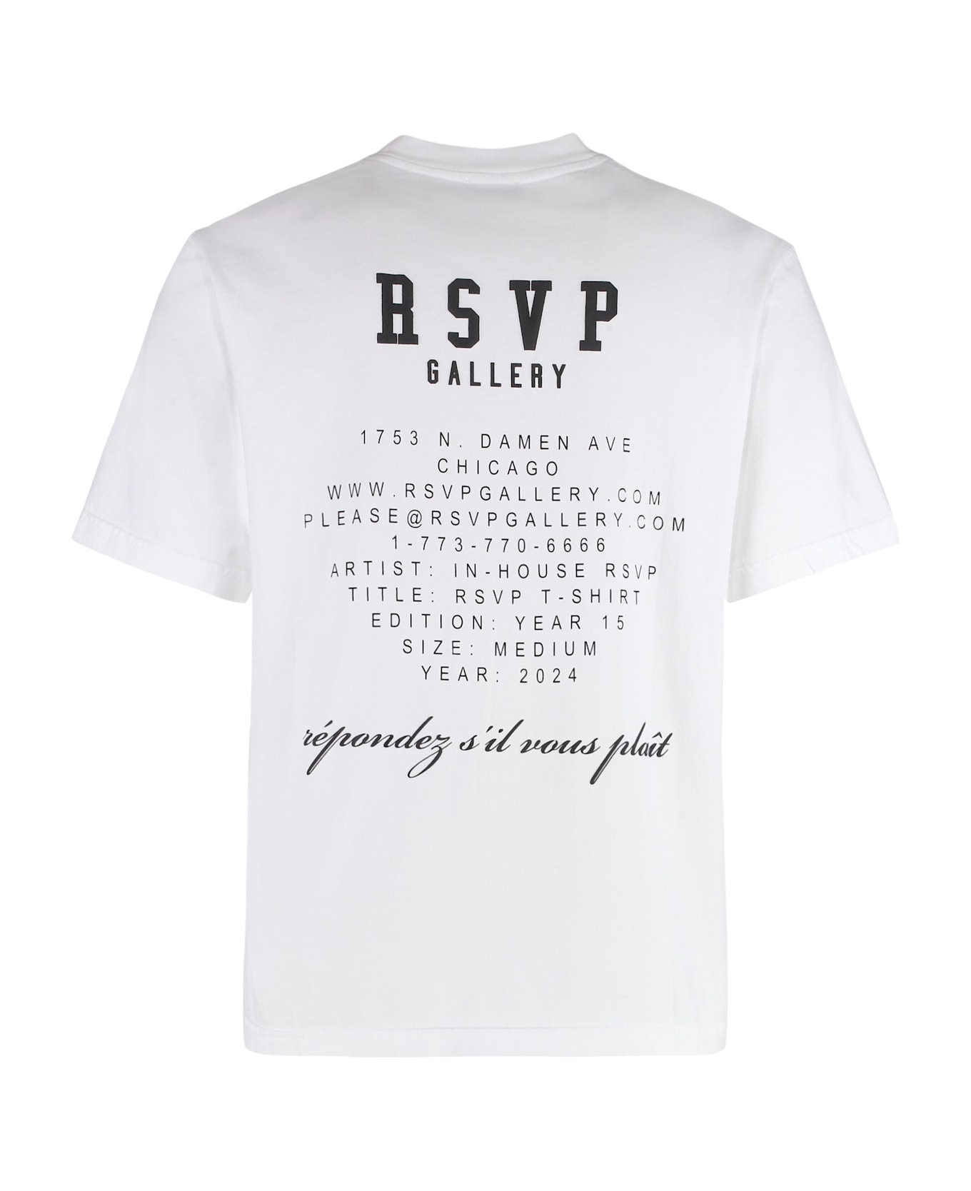AGOLDE X Rsvp Gallery -- Cotton Crew-neck T-shirt - White