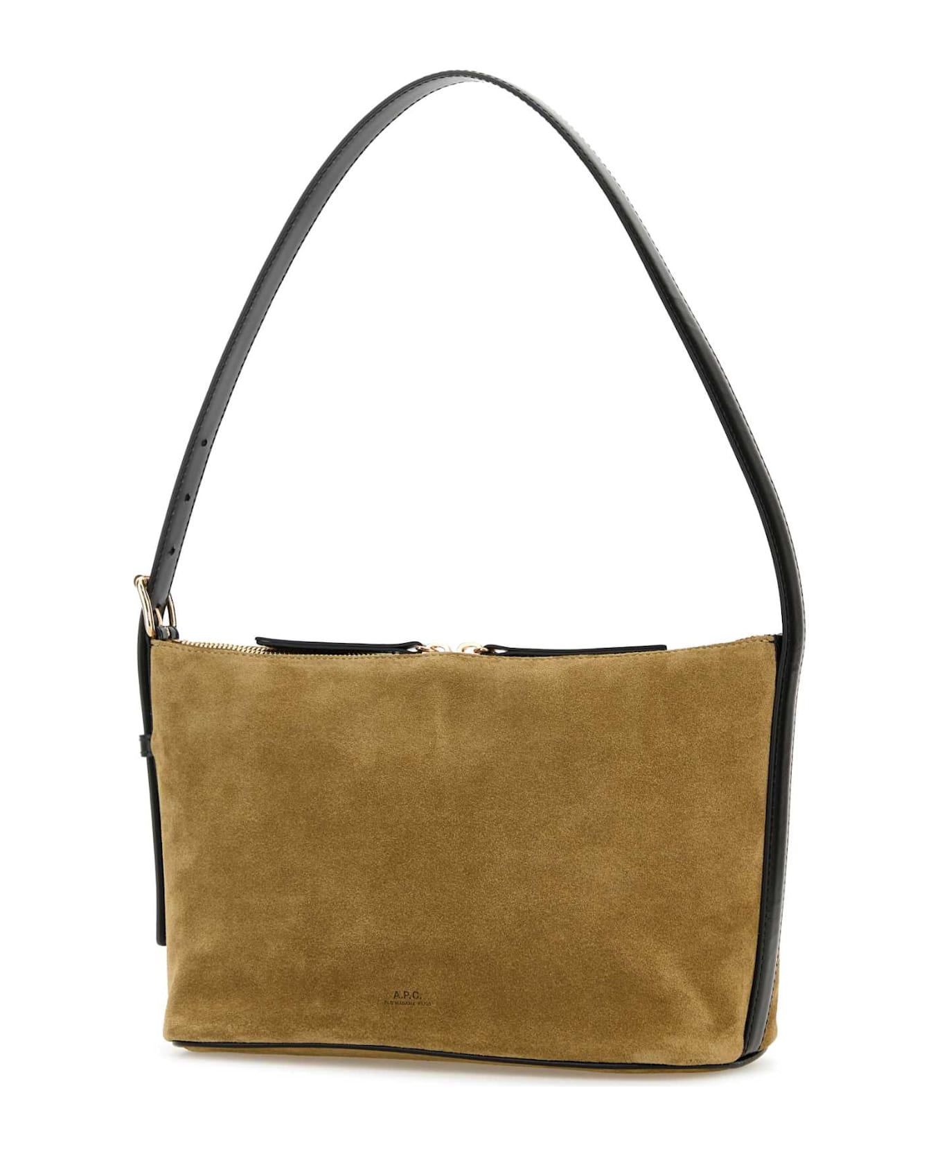 A.P.C. Beige Suede Vera Shoulder Bag - BEIGEBLACK