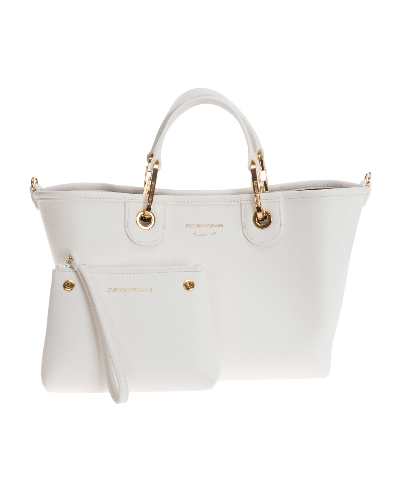 Emporio Armani Myea Small Small Handbag - White トートバッグ