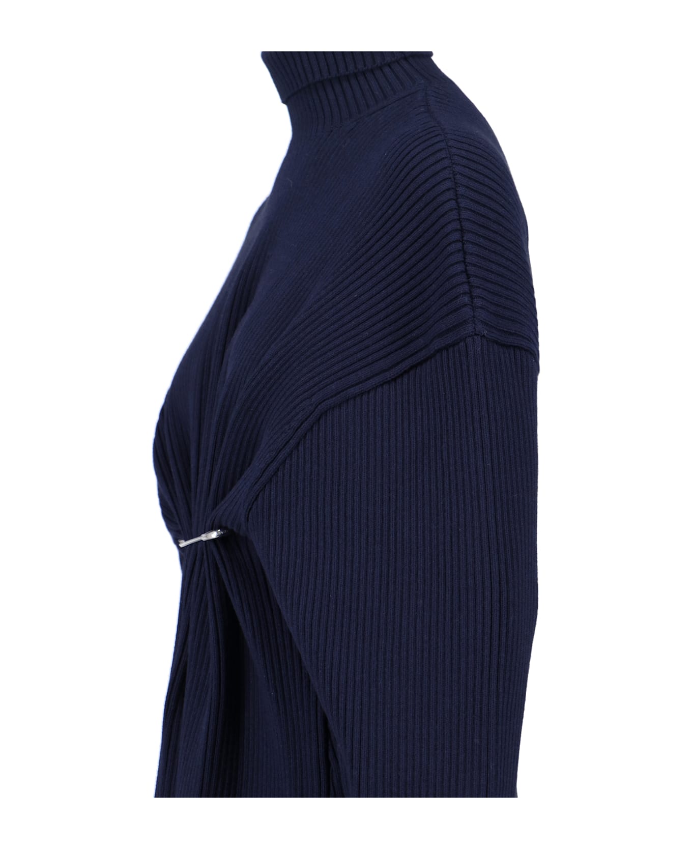 Balenciaga Knitted Midi Dress - Blue