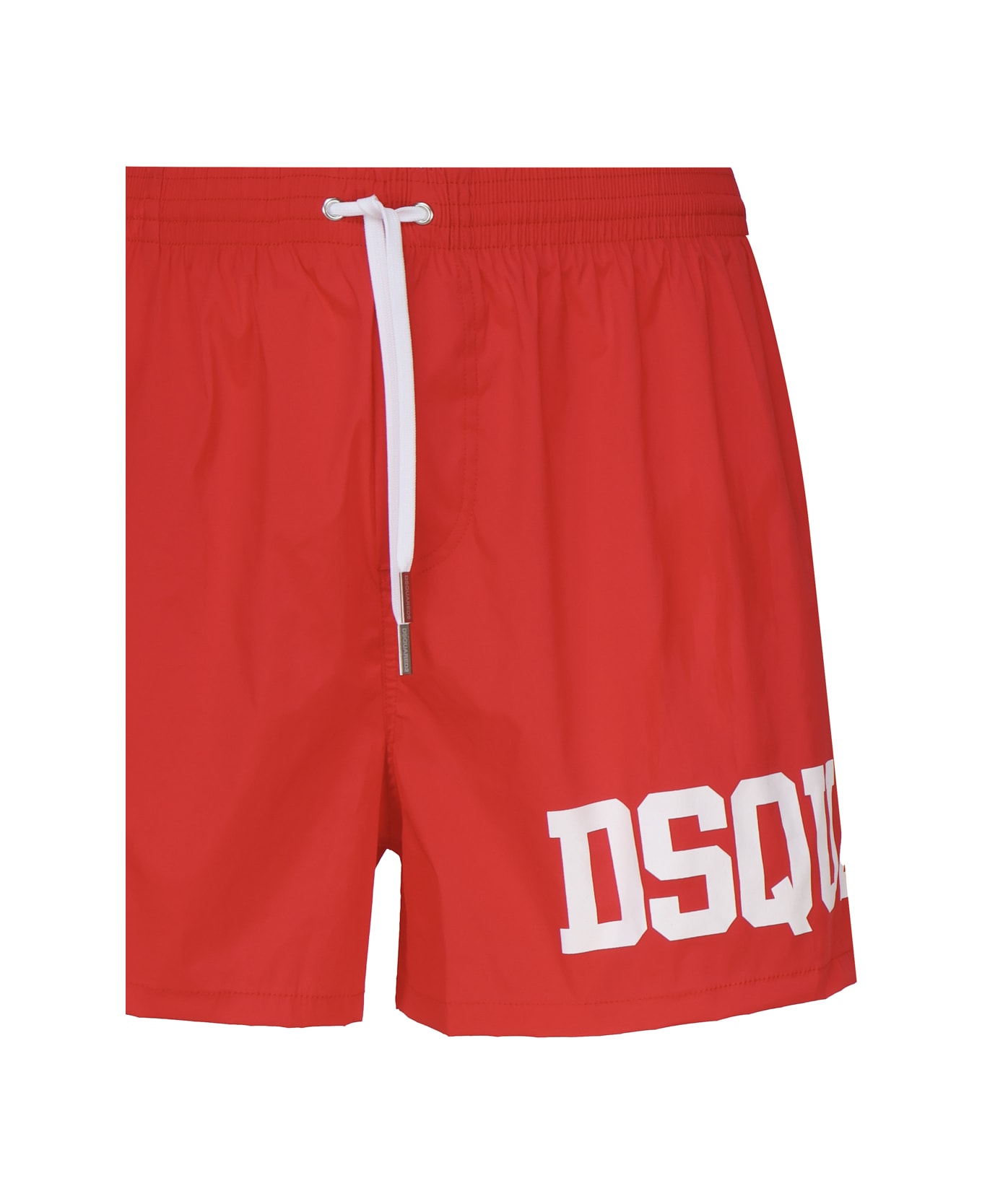 Dsquared2 Logo Swimsuit In Contrasting Color - Red/white