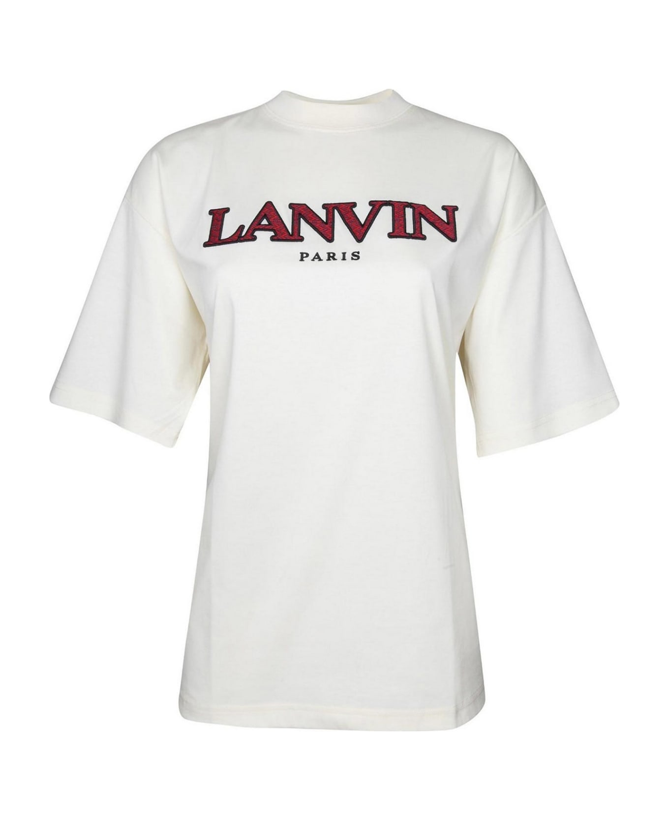 Lanvin T-shirt With Logo - Cream Tシャツ