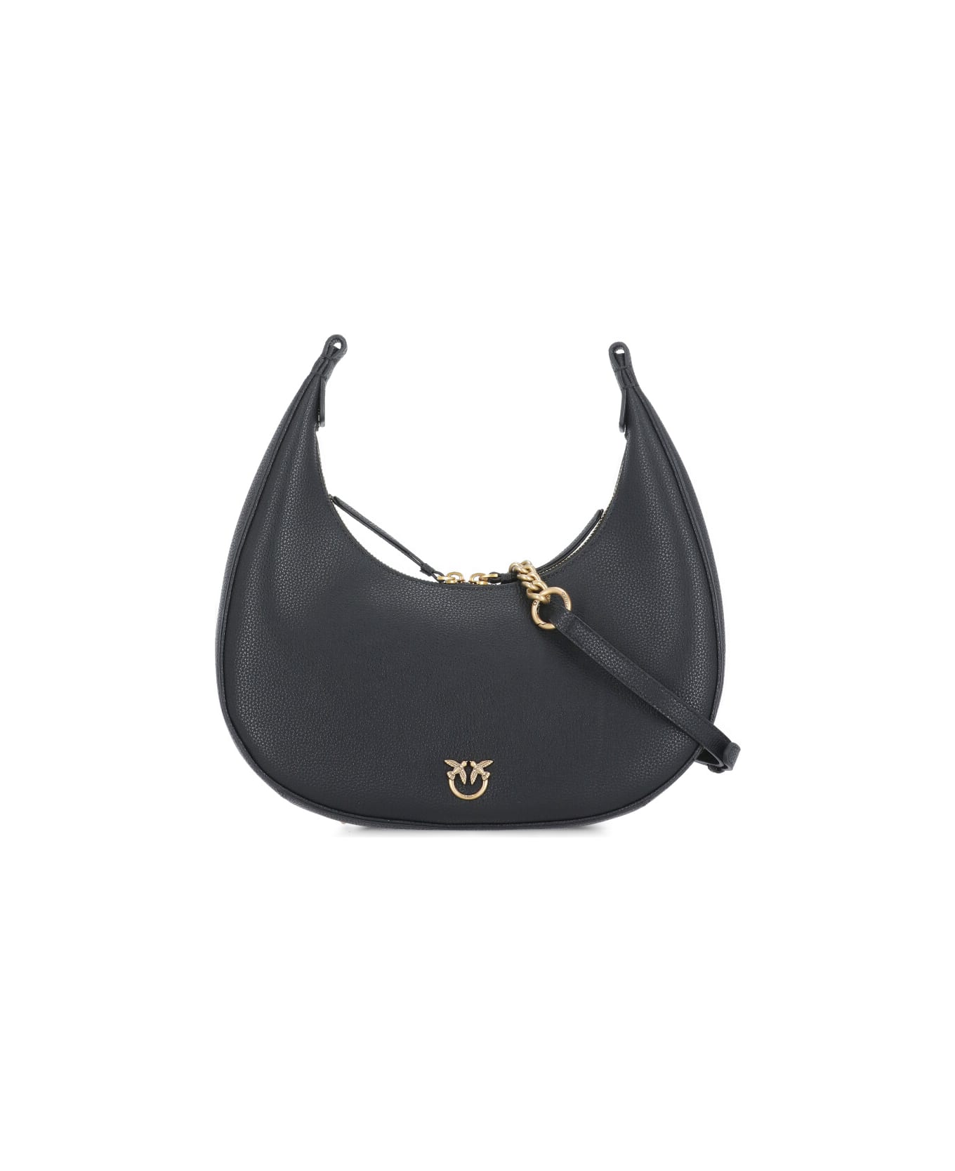 Pinko Brioche Hobo Shoulder Bag - Black
