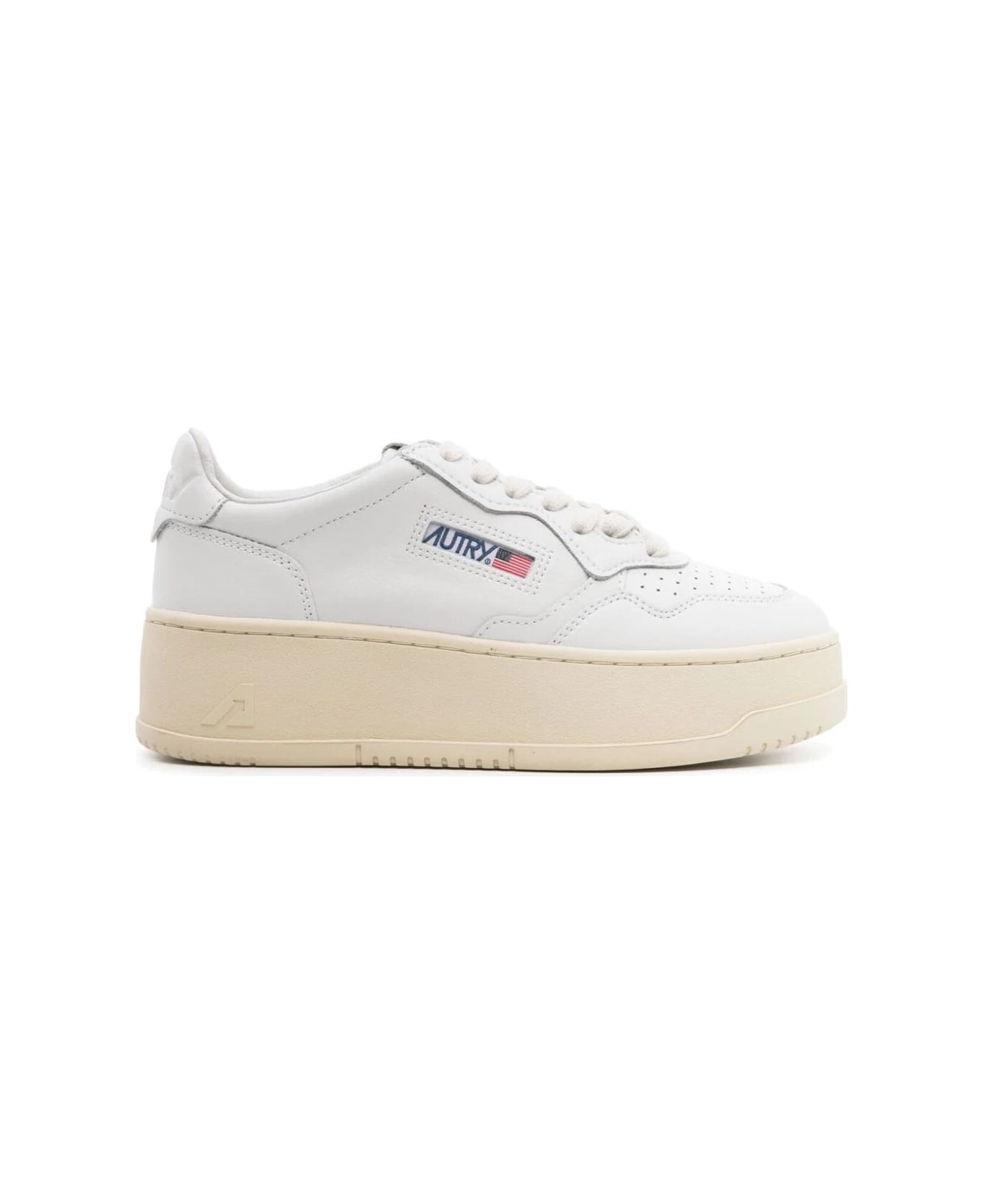 Autry Low Platform Sneakers - White White
