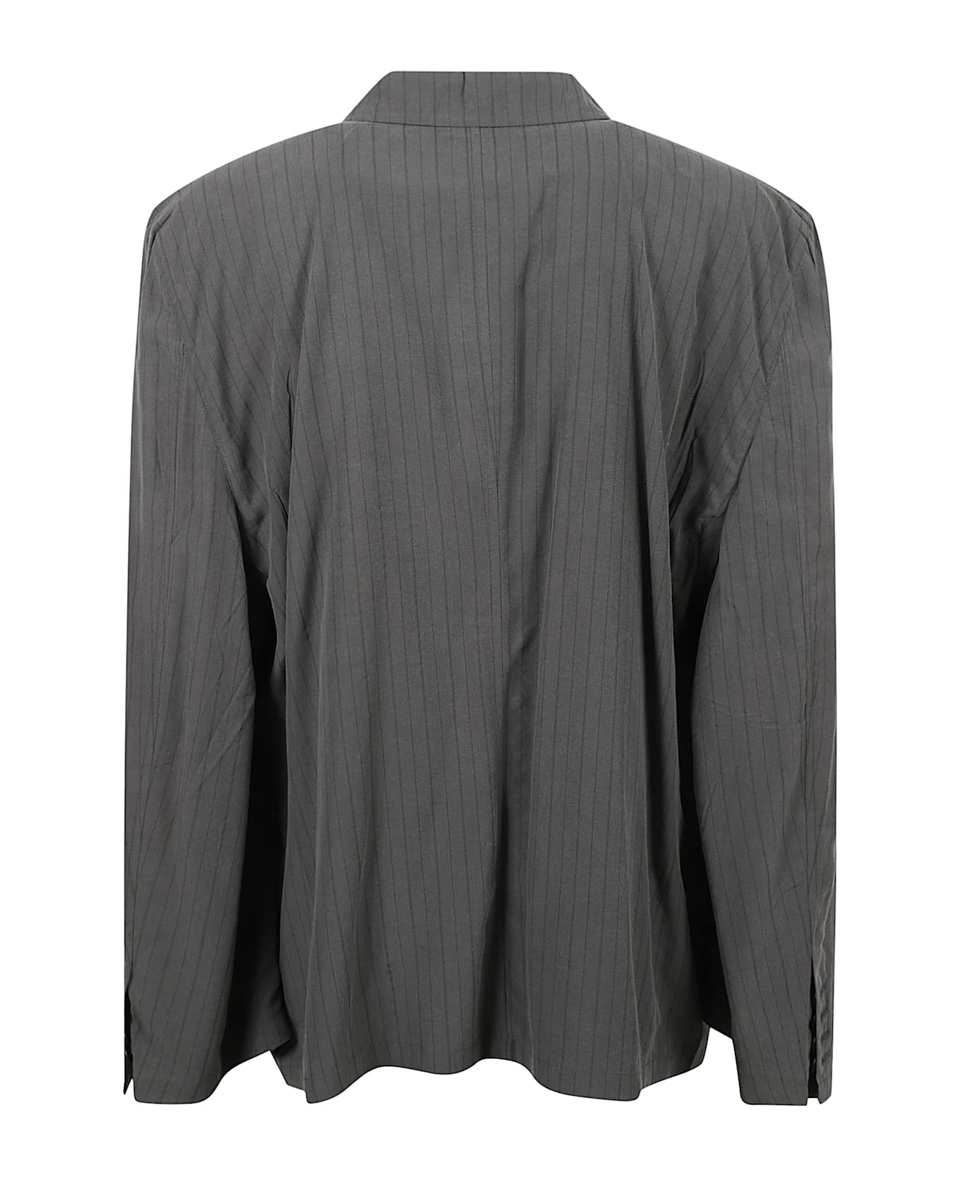 Balenciaga Tailored Stripe Jacket - Grey/Green