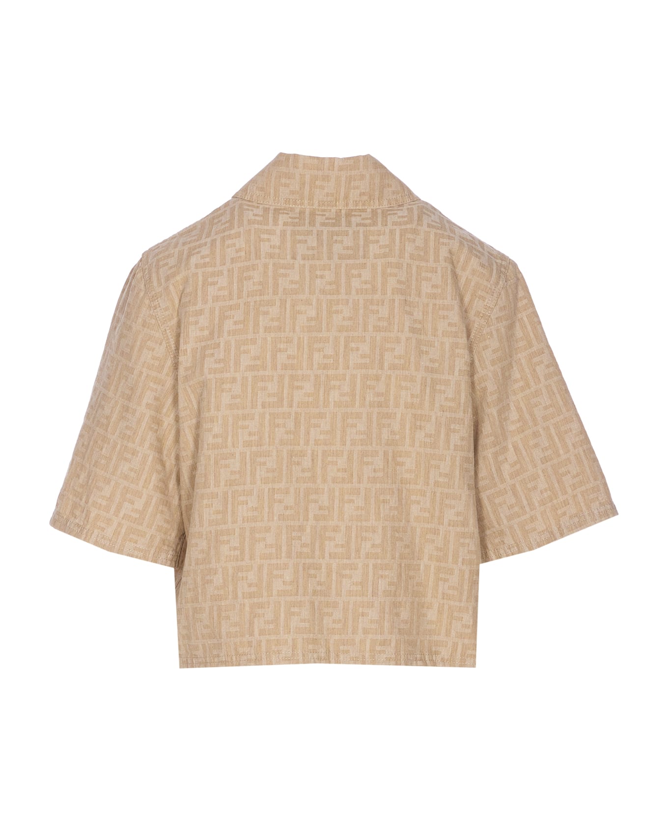 Fendi Ff Logo Denim Jacket - RAFFIA-25