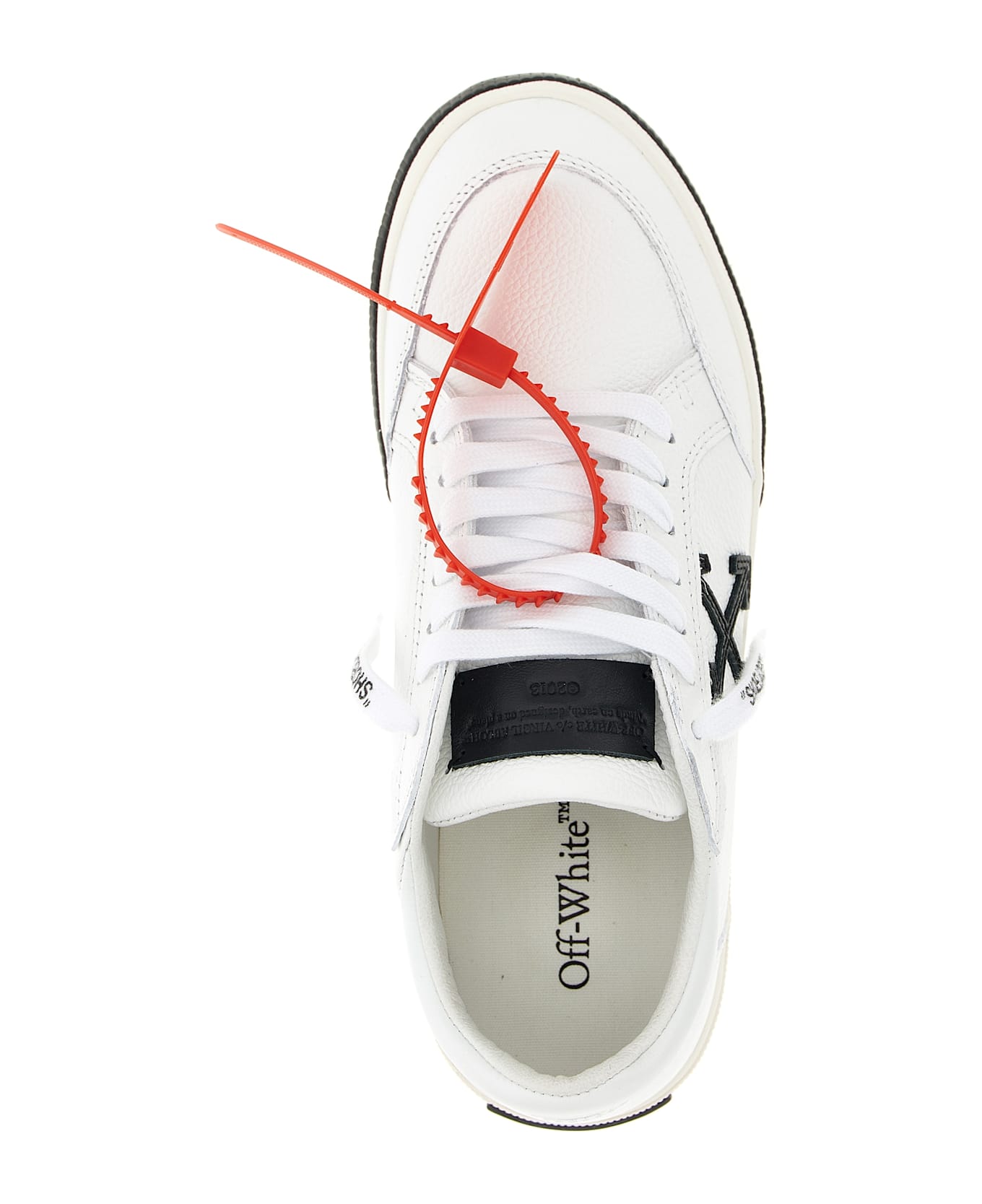 Off-White 'new Low Vulcanized Leather' Sneakers - White/Black