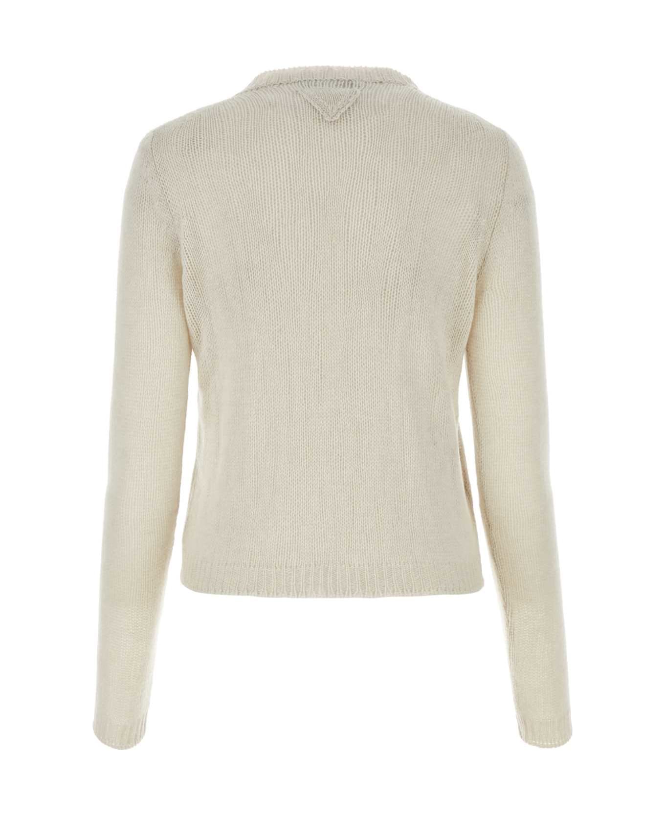 Prada Chalk Cashmere Sweater - TALCO