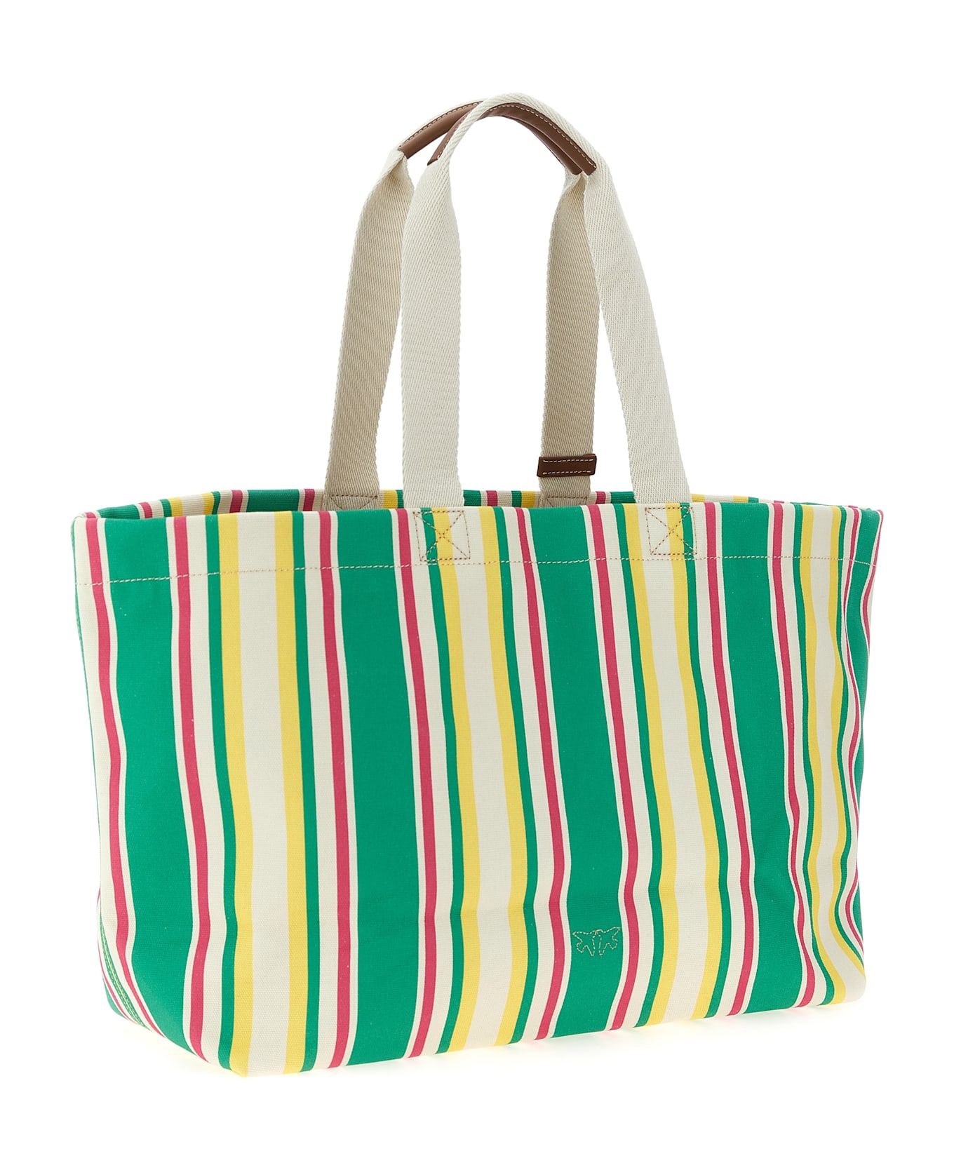 Pinko Maxi Stripes Shopping Bag - Multicolor