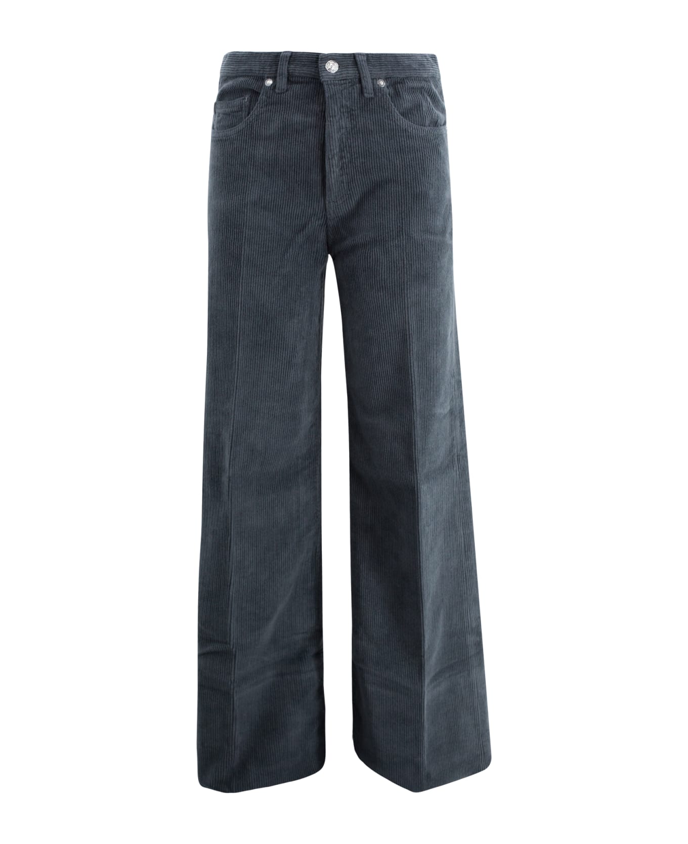 Nine in the Morning Palace Trousers In Velvet - Grigio