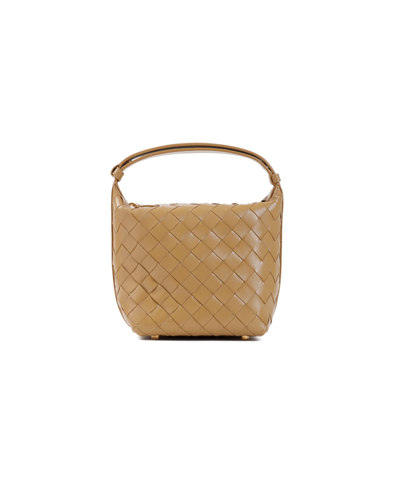 Bottega Veneta Leather Candy Wallace Bag - Dark Praline